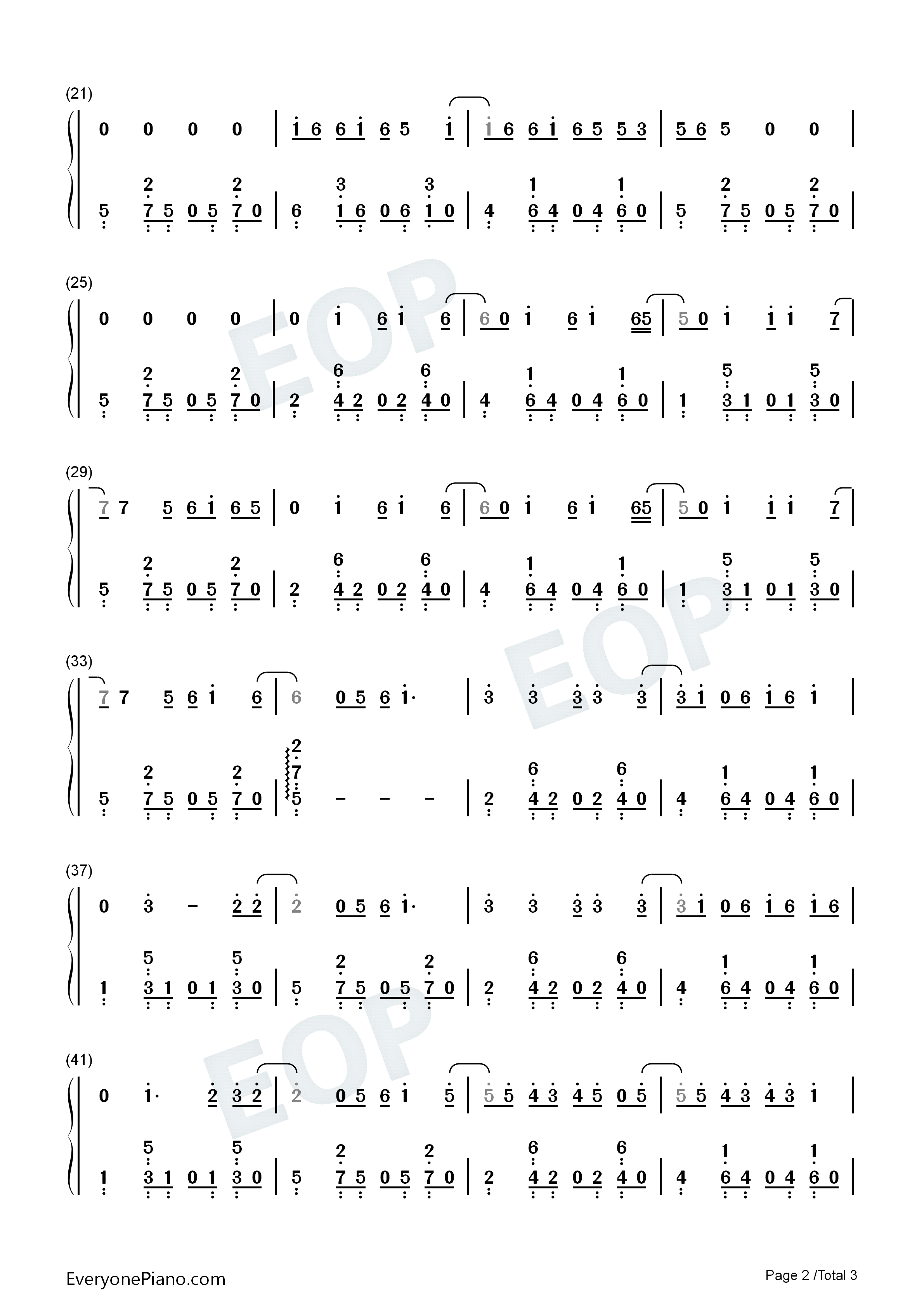 相爱后动物感伤钢琴简谱_张惠妹演唱