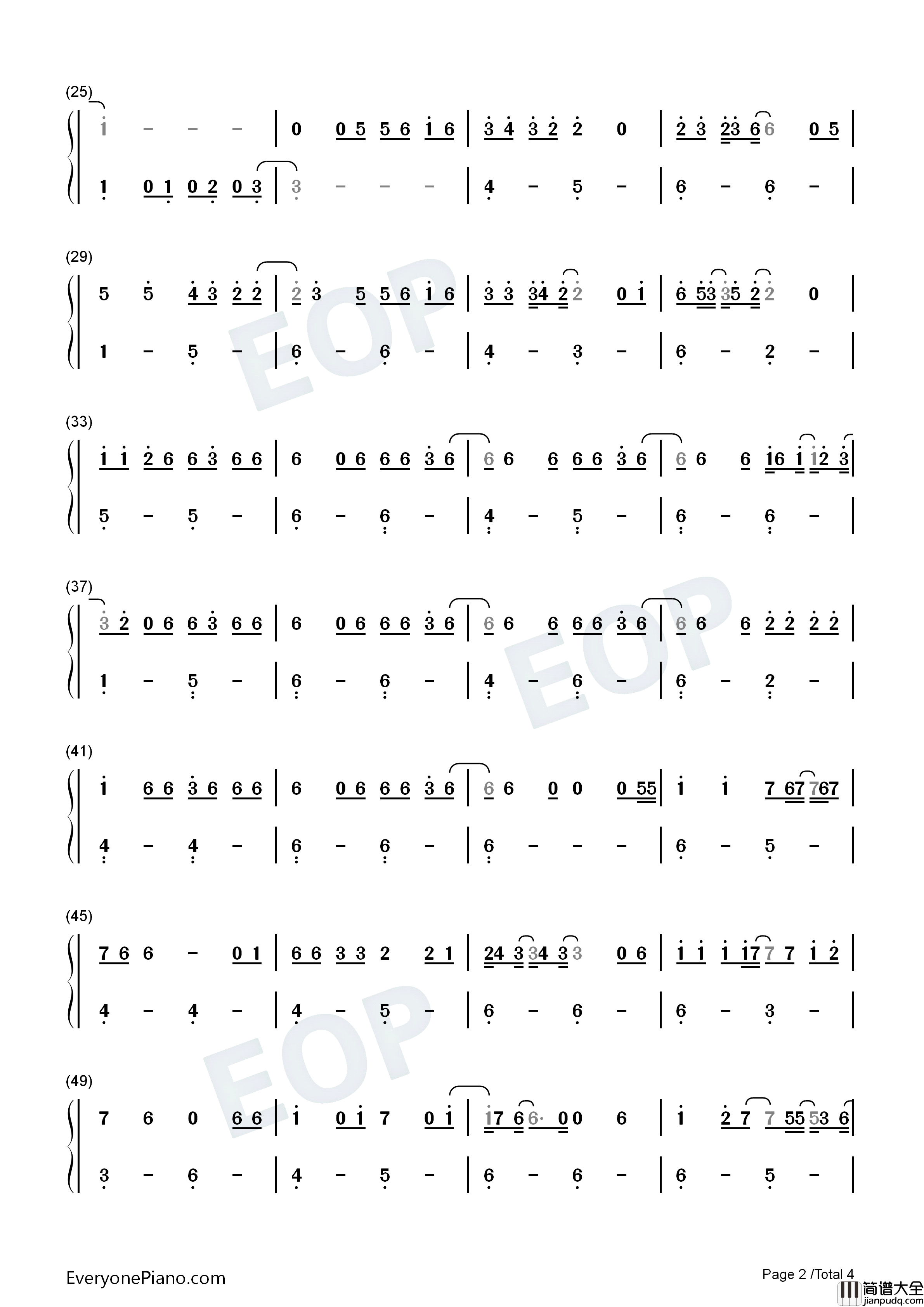 Lalalilala钢琴简谱_April演唱