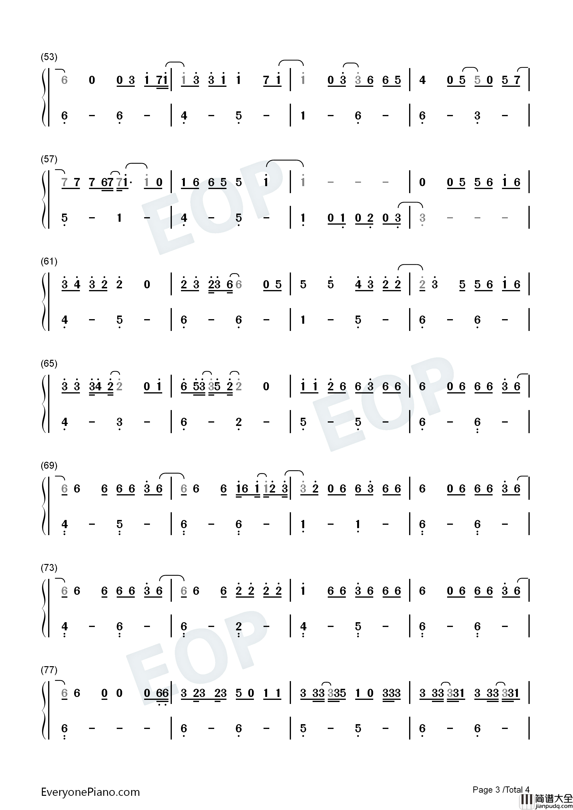 Lalalilala钢琴简谱_April演唱