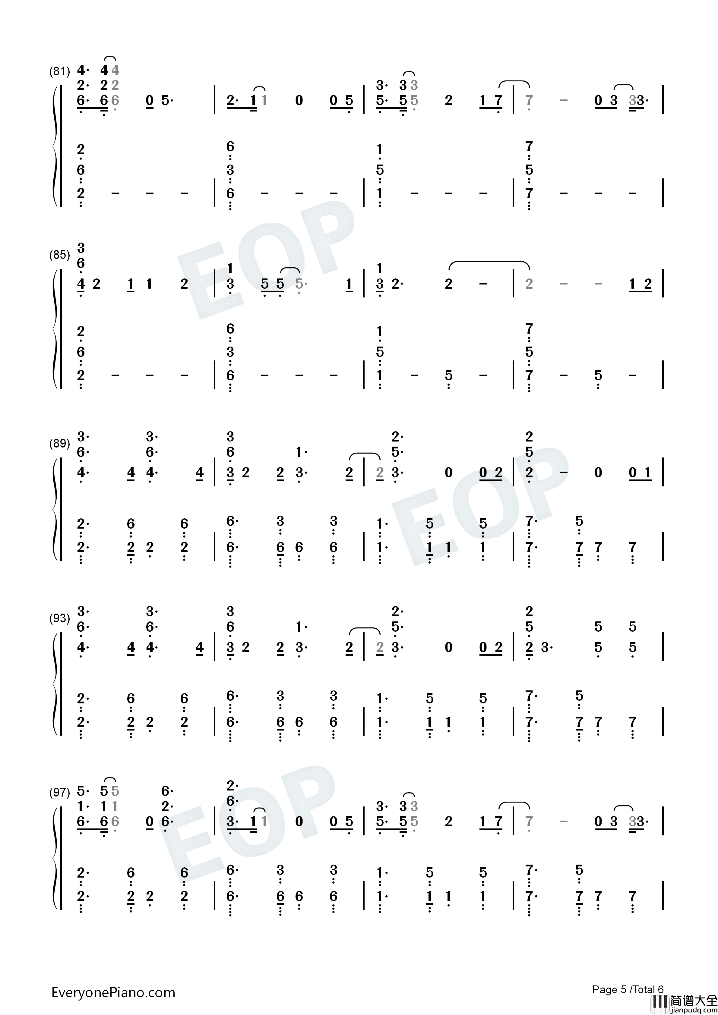 Modus钢琴简谱_Joji演唱
