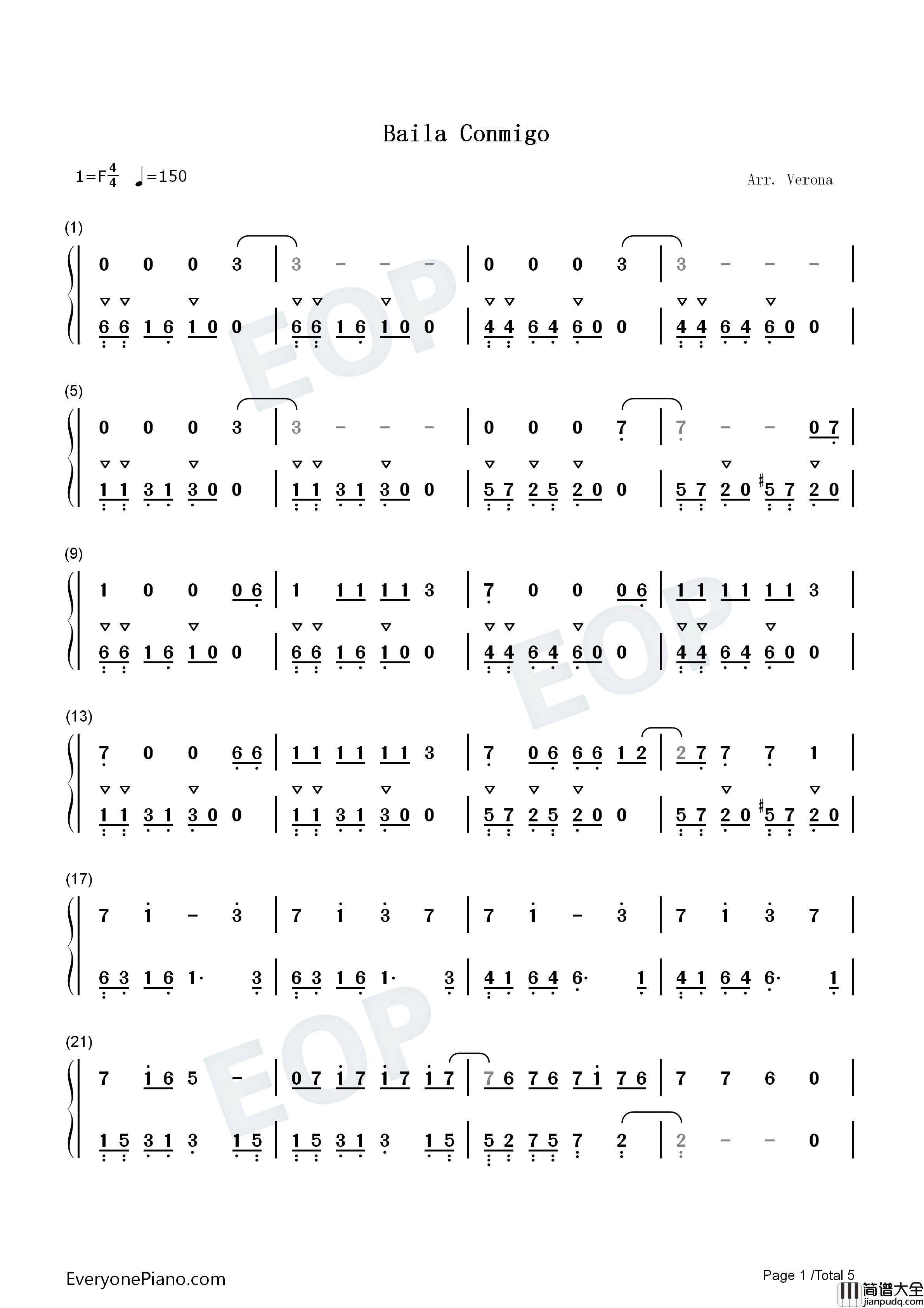 Baila_Conmigo钢琴简谱_Selena_Gomez_Rauw_Alejandro演唱