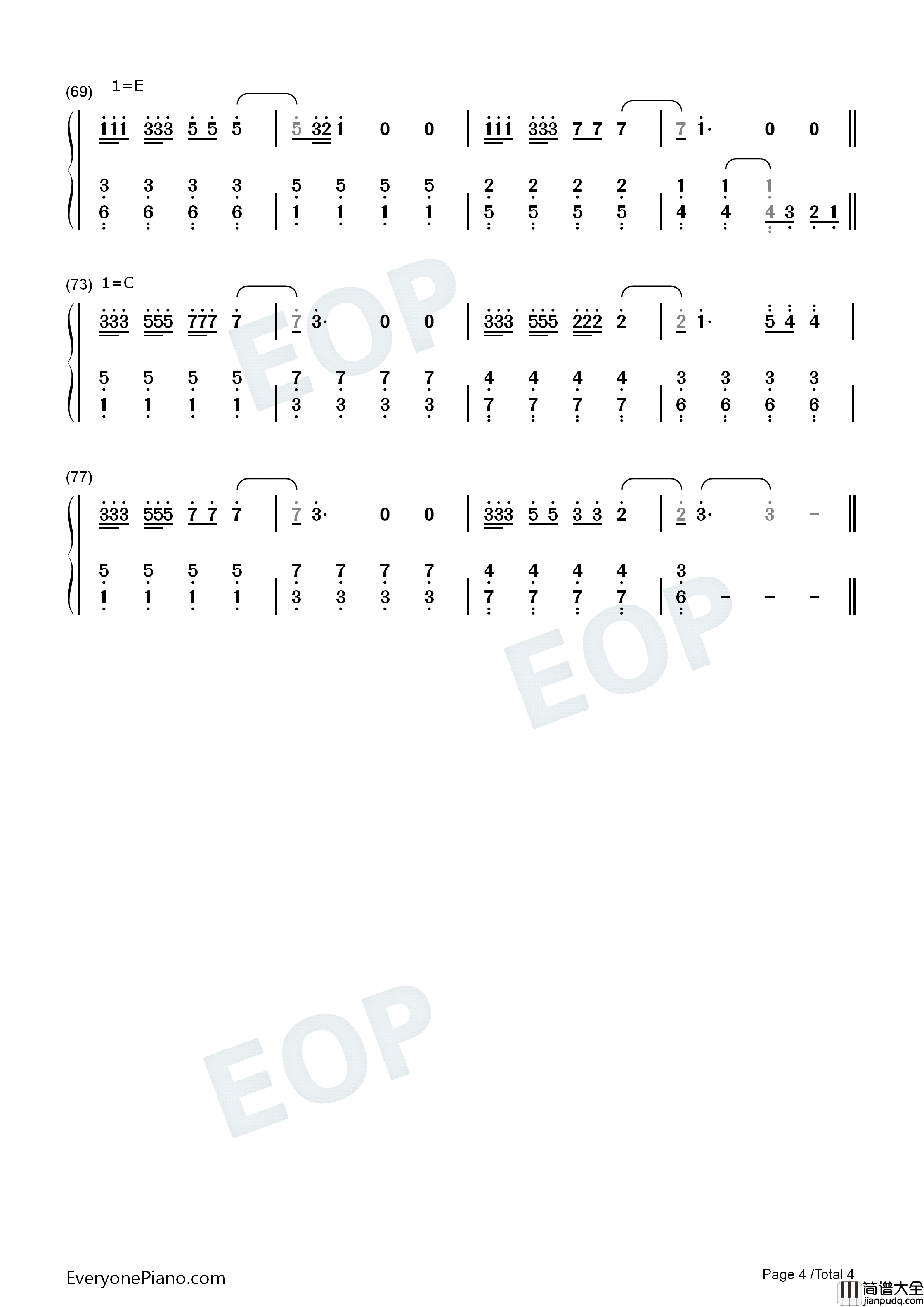 Didnt_I钢琴简谱_OneRepublic演唱