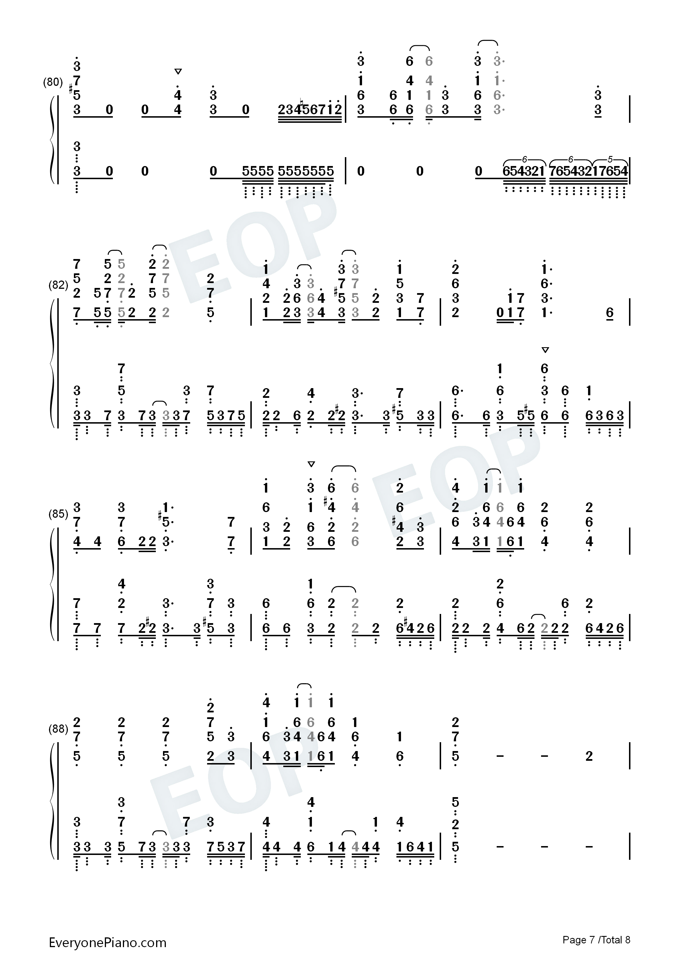 横颜钢琴简谱_牧野由依演唱