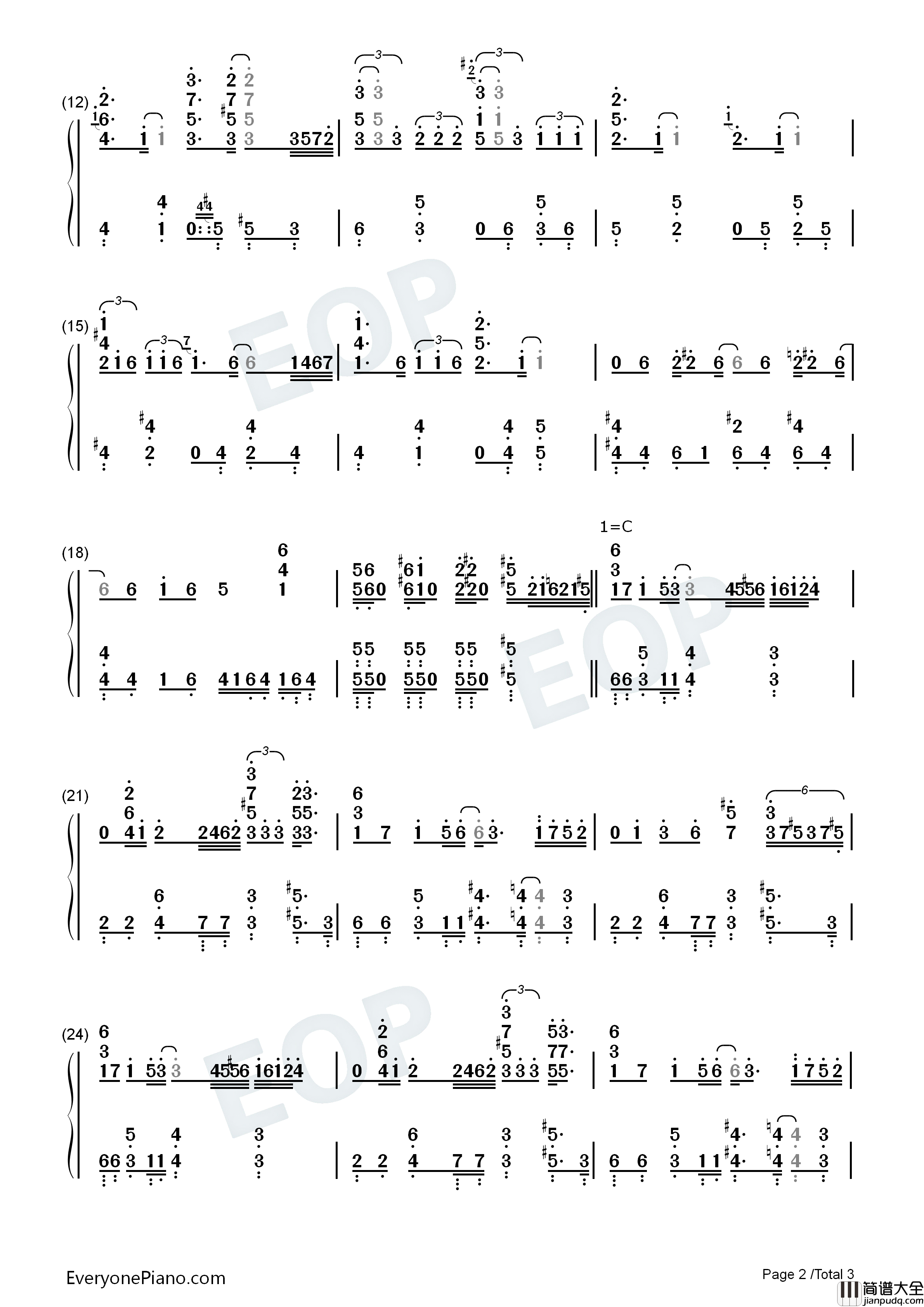 楽園钢琴简谱_Fujifabric演唱