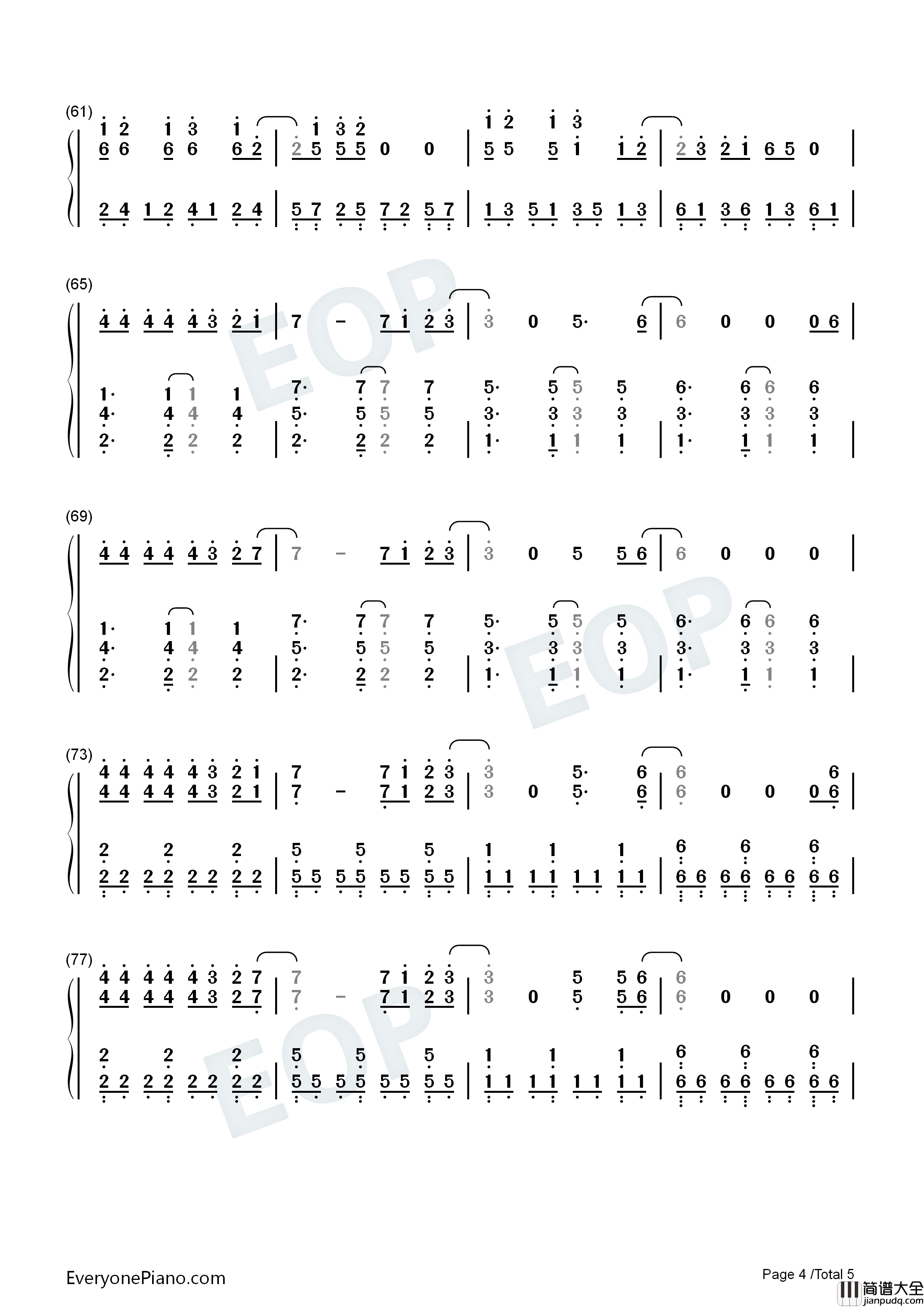 Sofia钢琴简谱_Clairo演唱