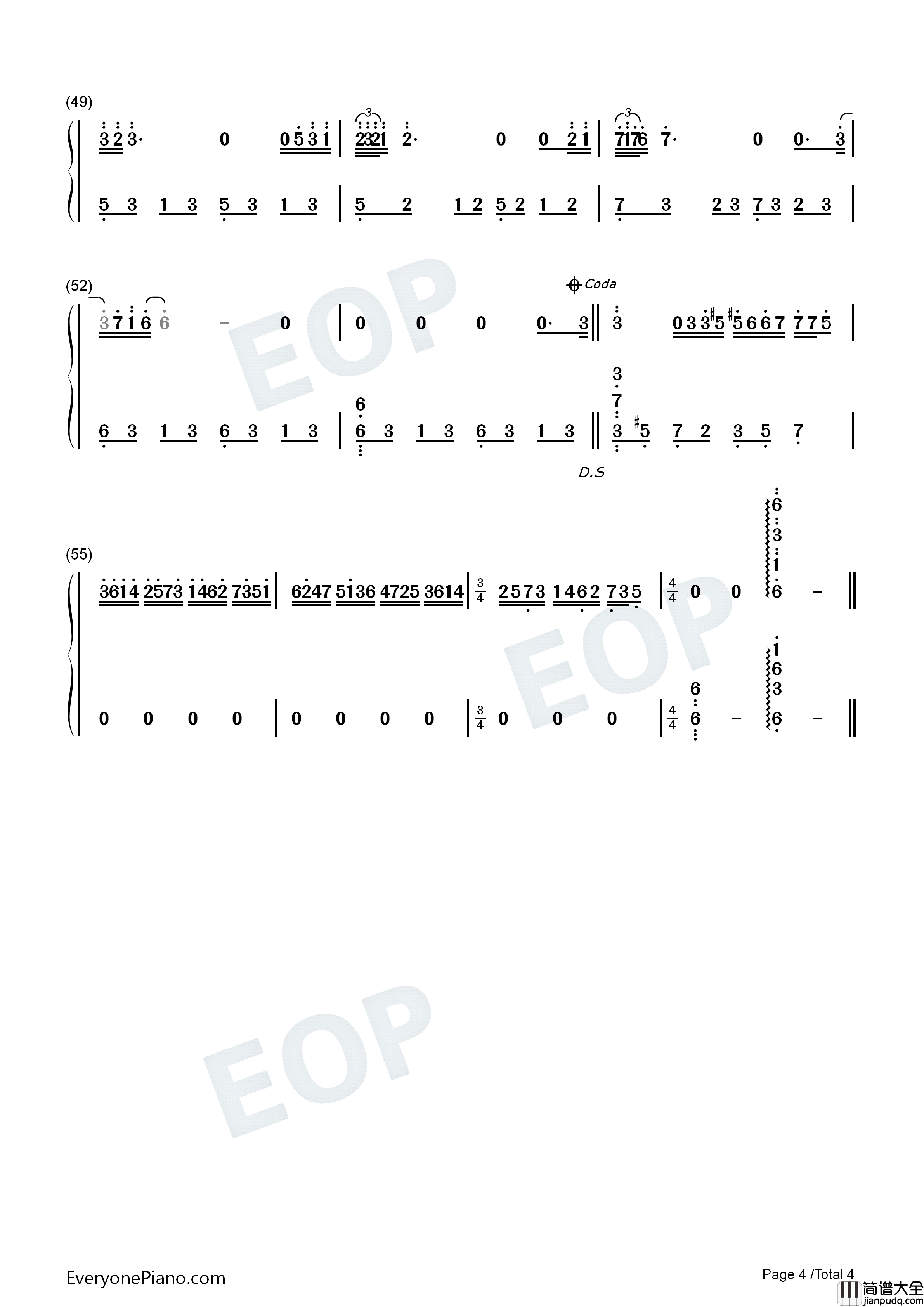 Just_For_You钢琴简谱_Giovanni_Marradi演唱