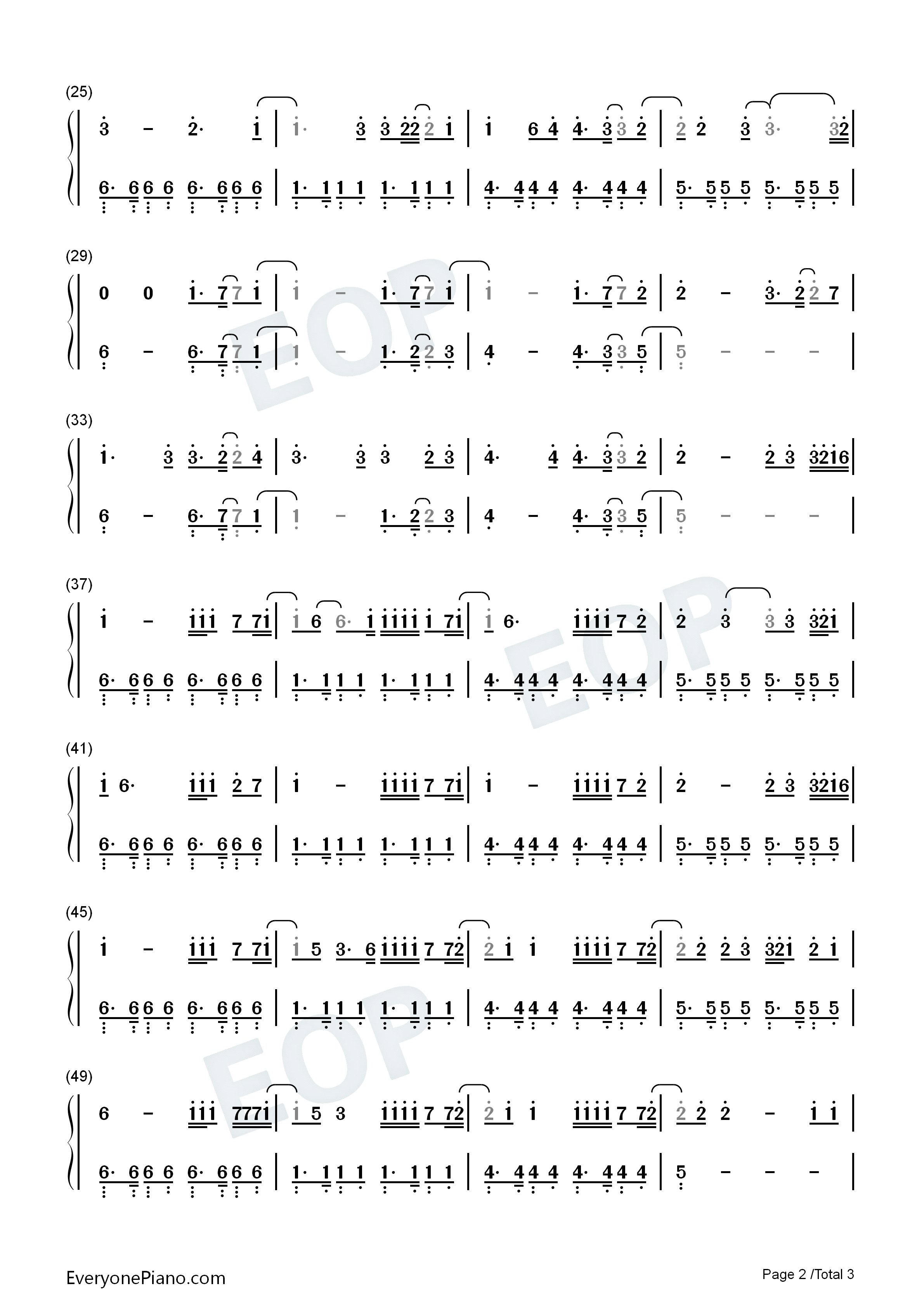 Floating_Through_Space钢琴简谱_Sia_David_Guetta演唱