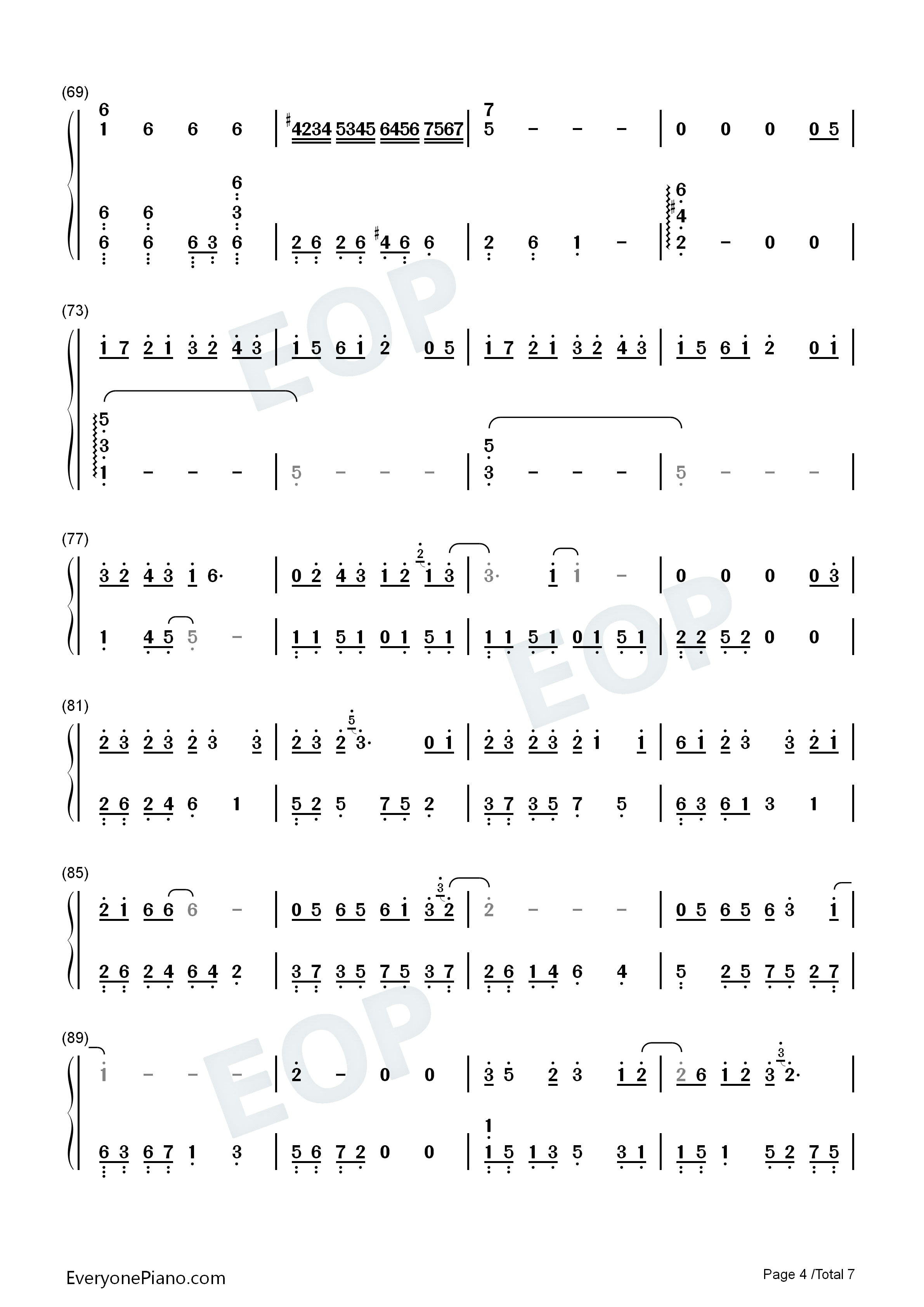 重启钢琴简谱_张韶涵演唱