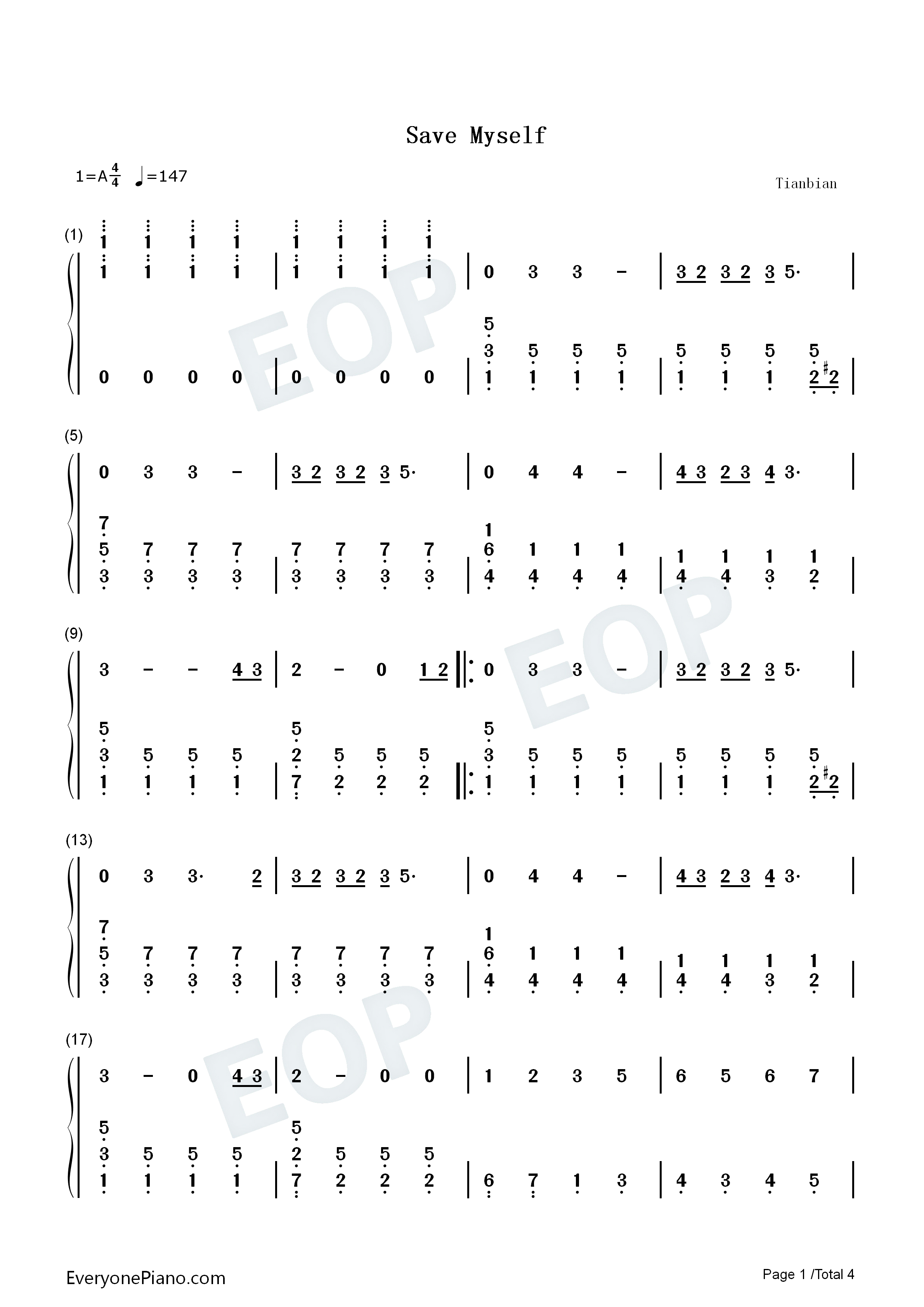 Save_Myself钢琴简谱_Ashe演唱