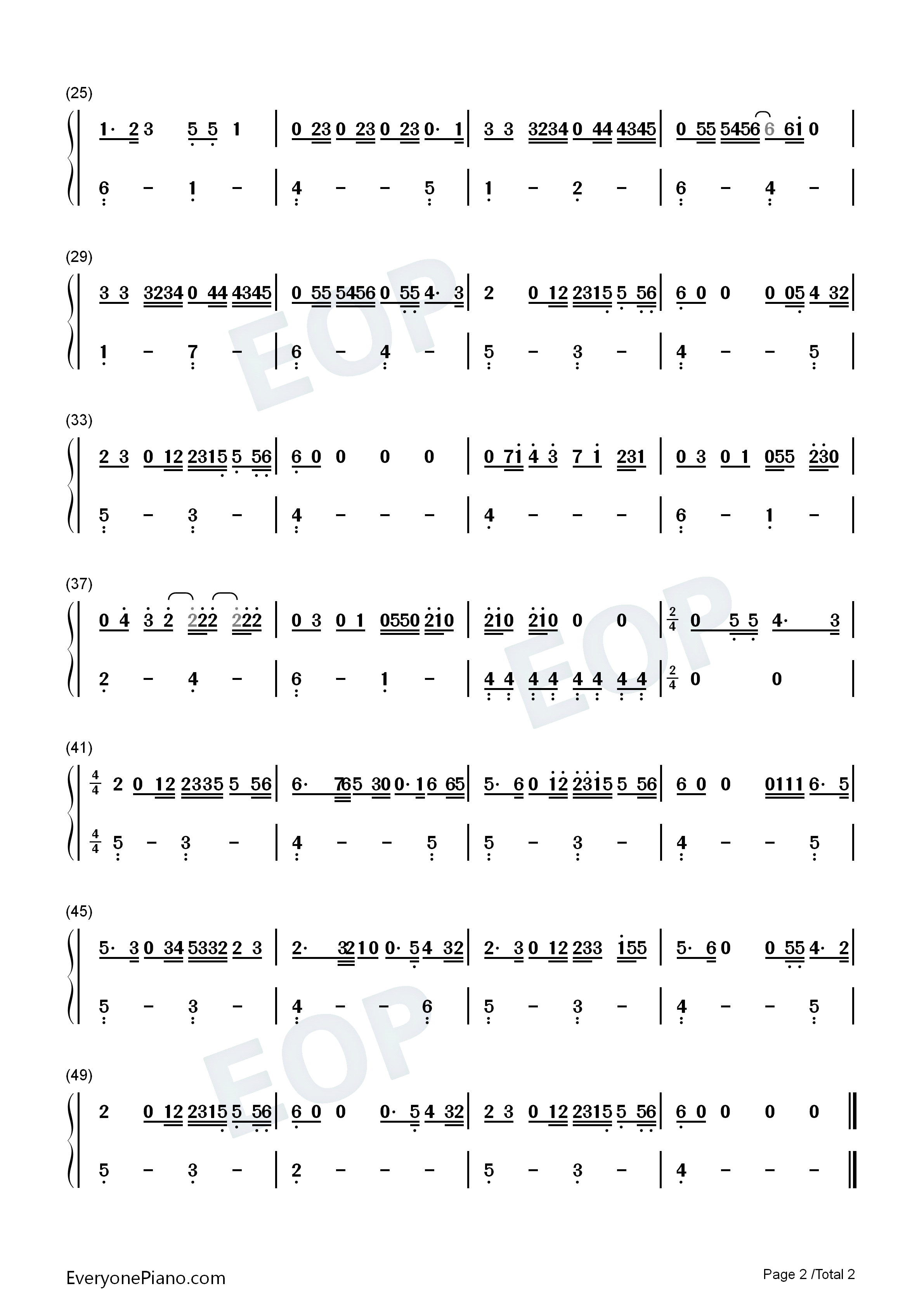 Fake_A_Smile钢琴简谱_Alan_Walker_Salem_Ilese演唱