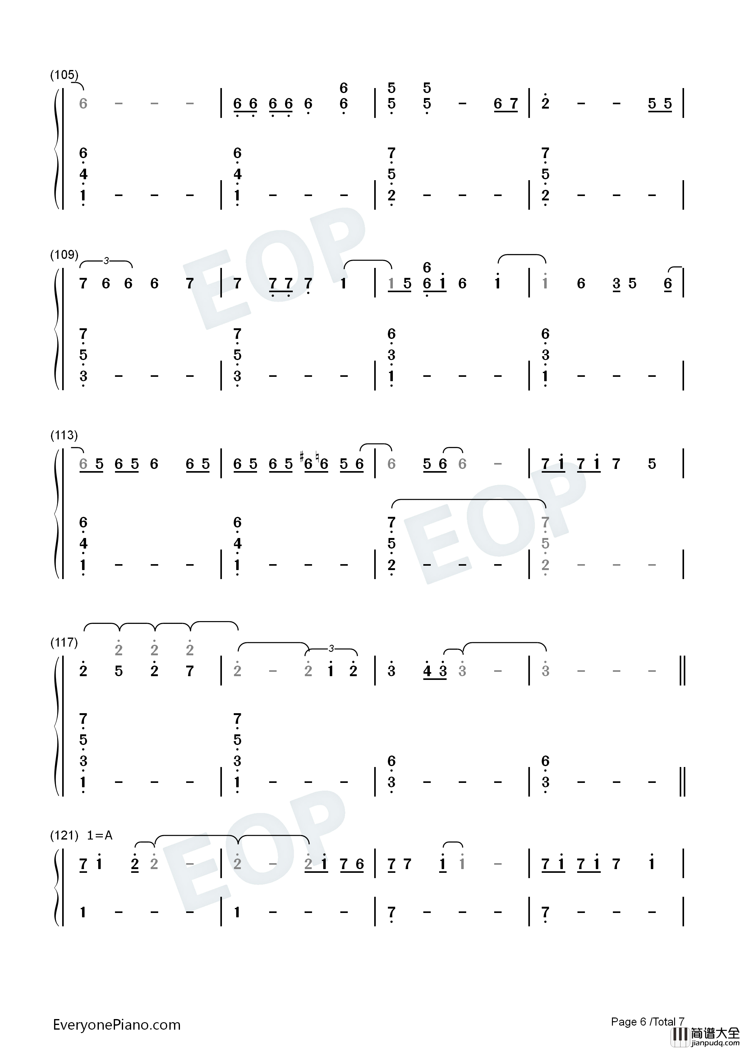 Leave_the_Door_Open钢琴简谱_Silk_Sonic_Bruno_Mars_Anderson_Paak演唱