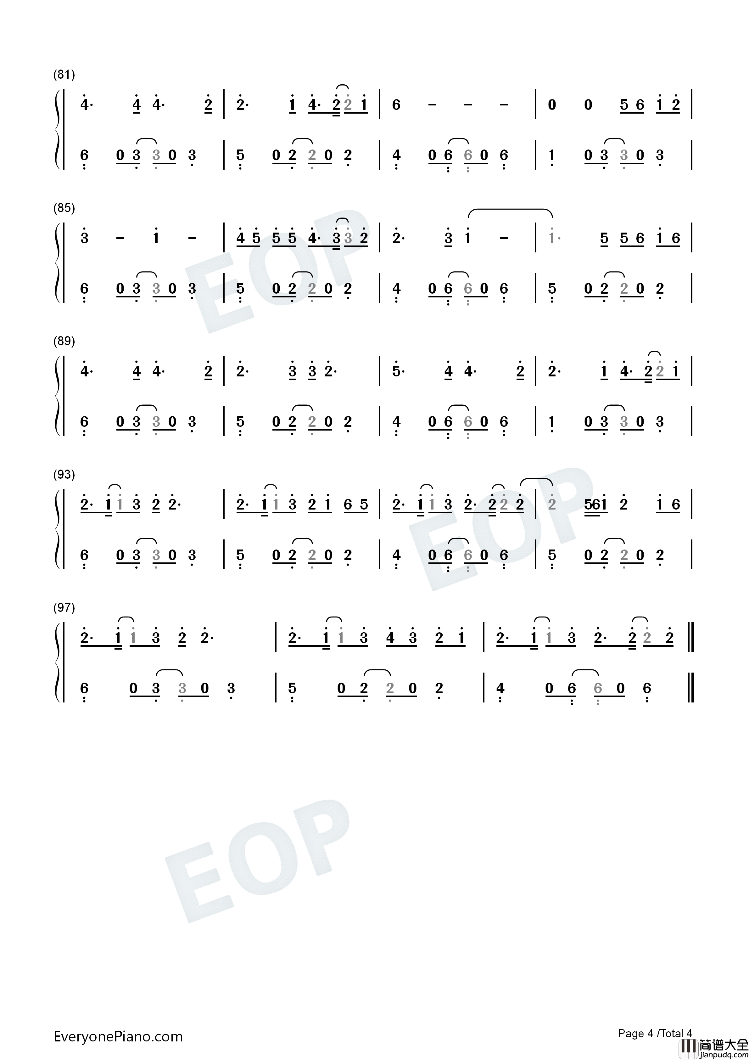 Hold_On钢琴简谱_Justin_Bieber演唱