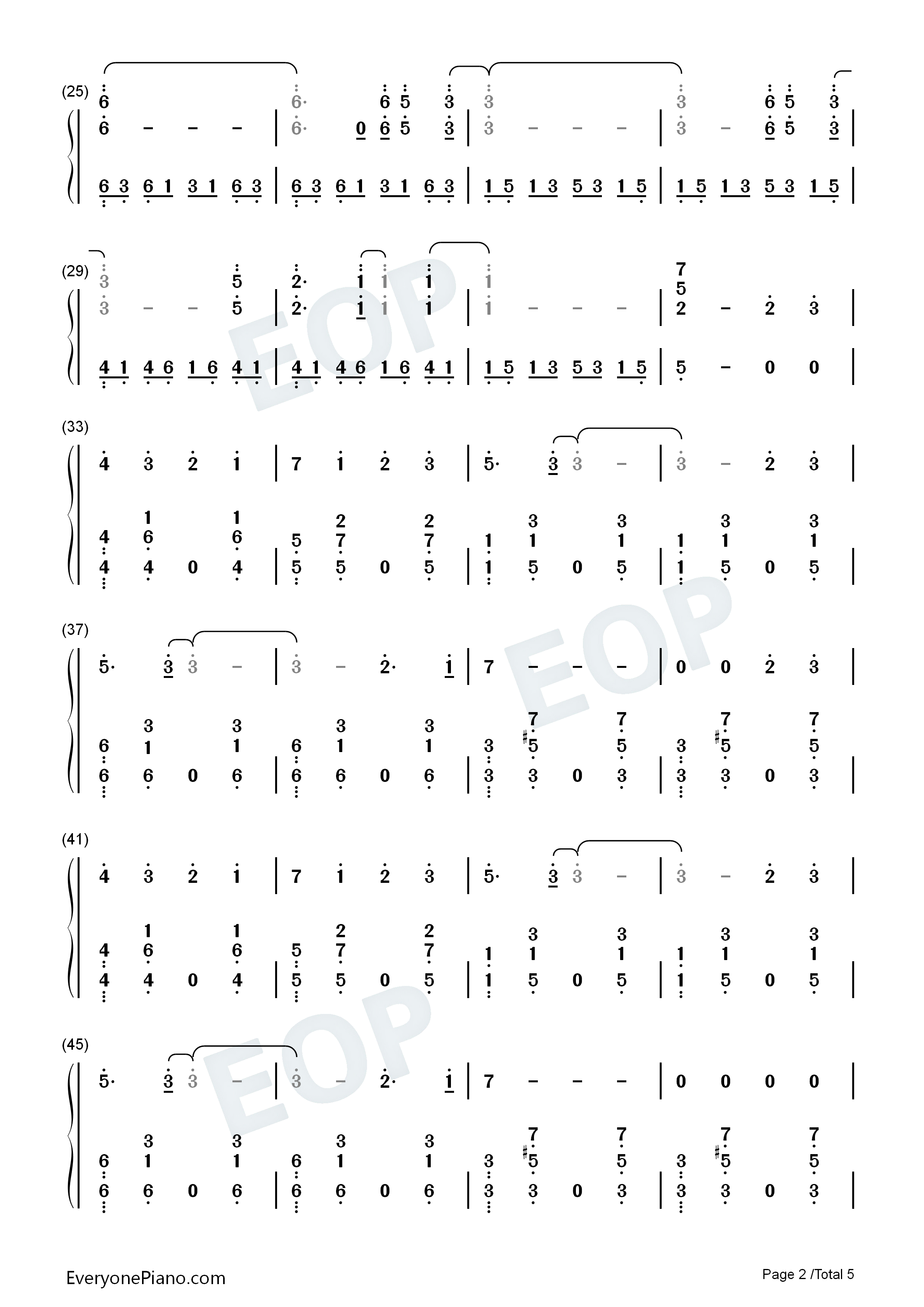 Party_Favor钢琴简谱_Billie_Eilish演唱