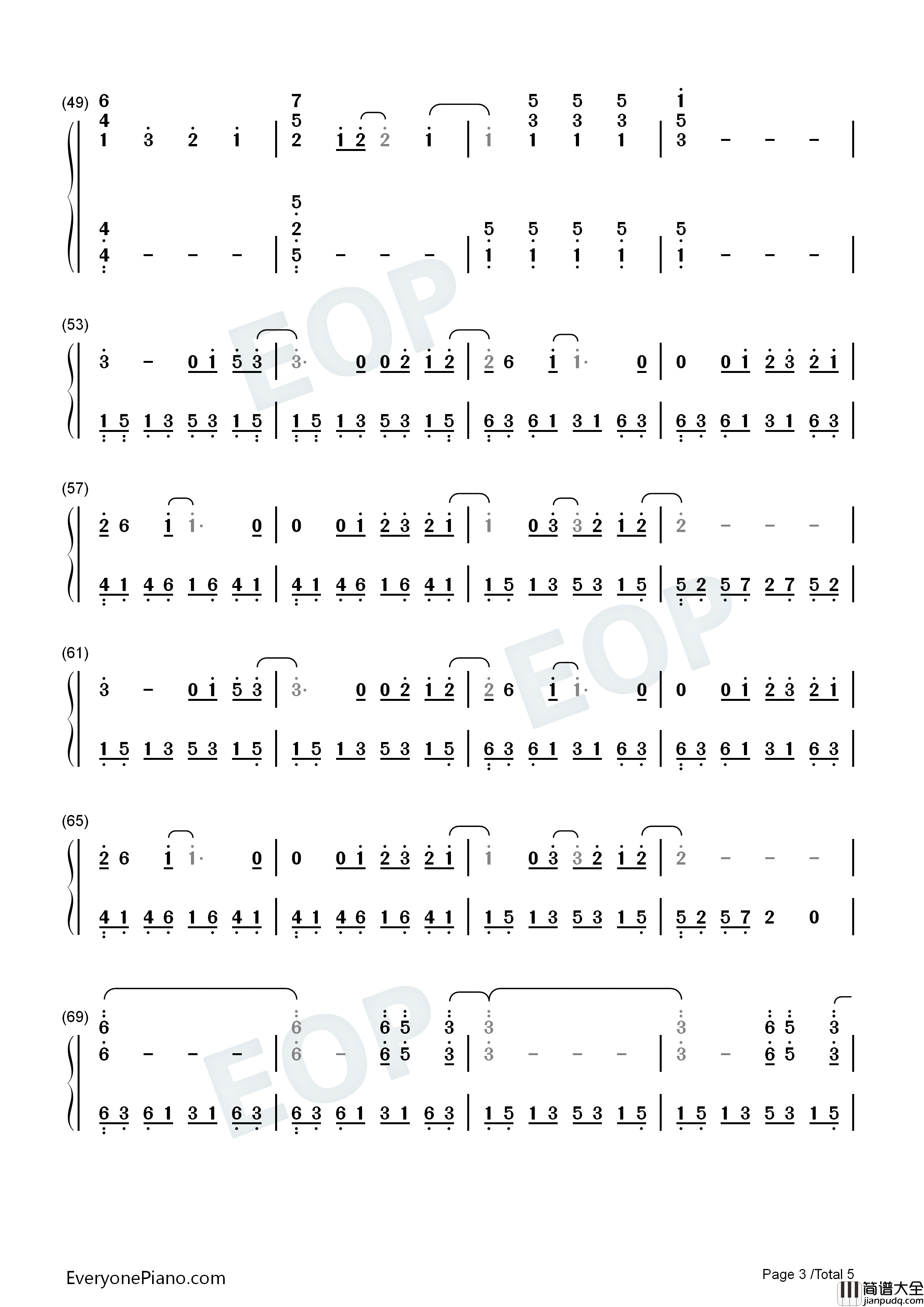 Party_Favor钢琴简谱_Billie_Eilish演唱