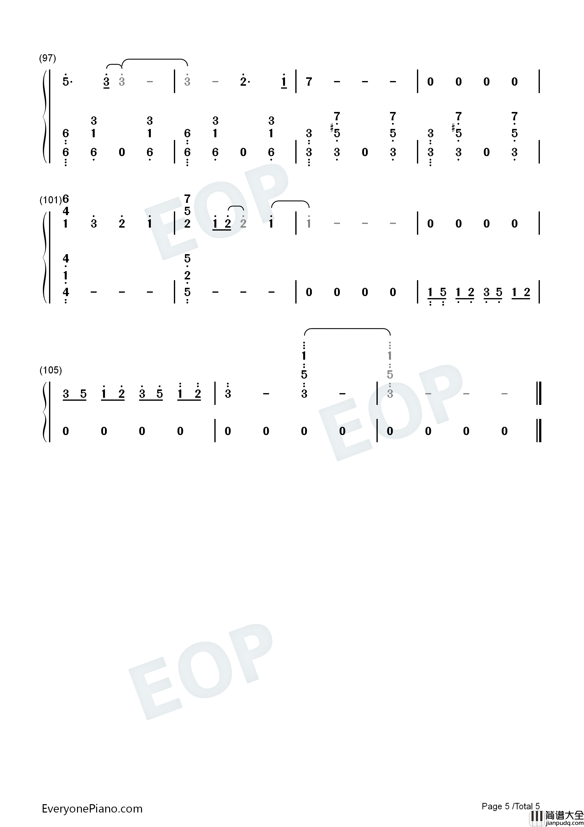 Party_Favor钢琴简谱_Billie_Eilish演唱