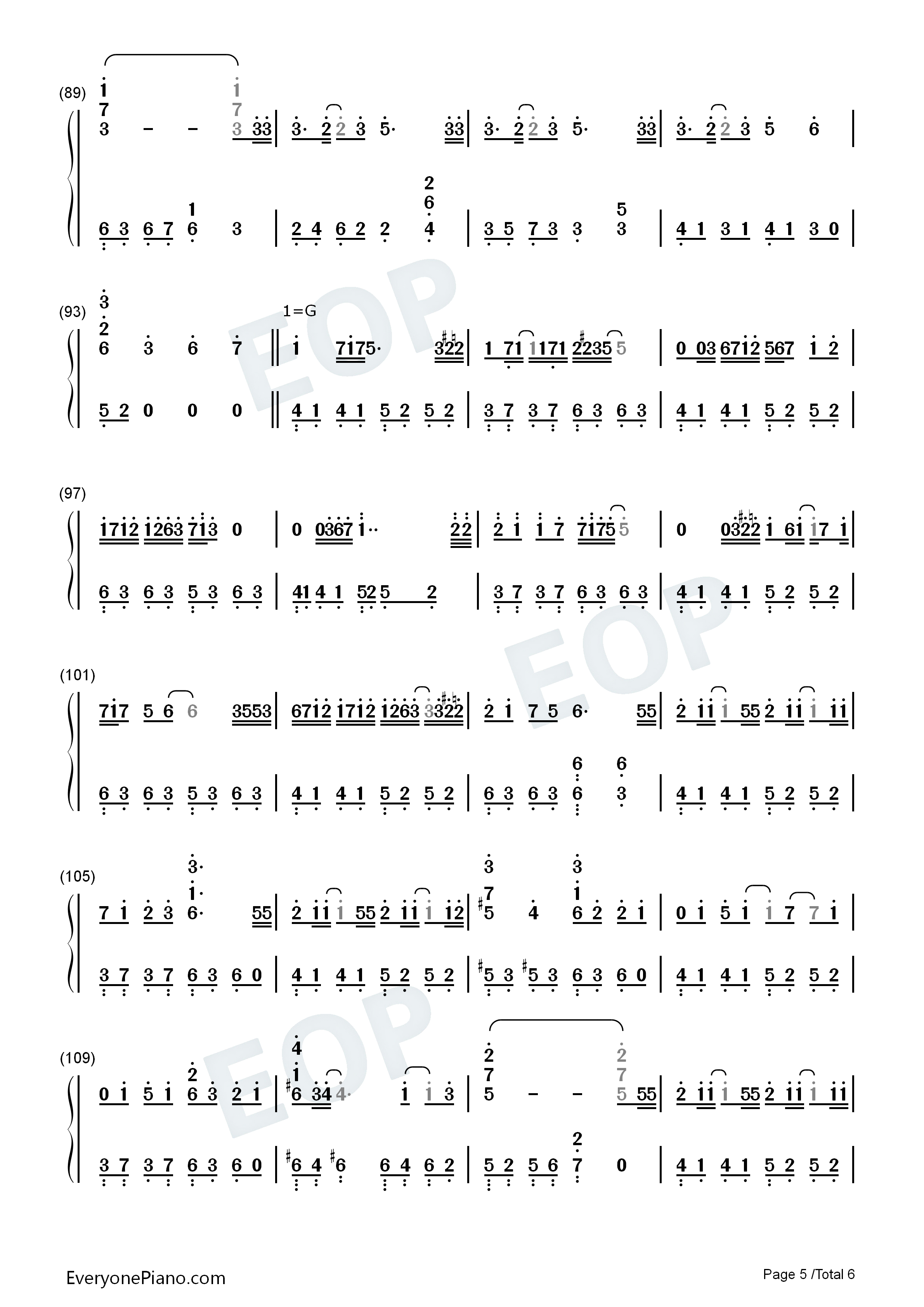 冬がくれた予感钢琴简谱_BiBi演唱
