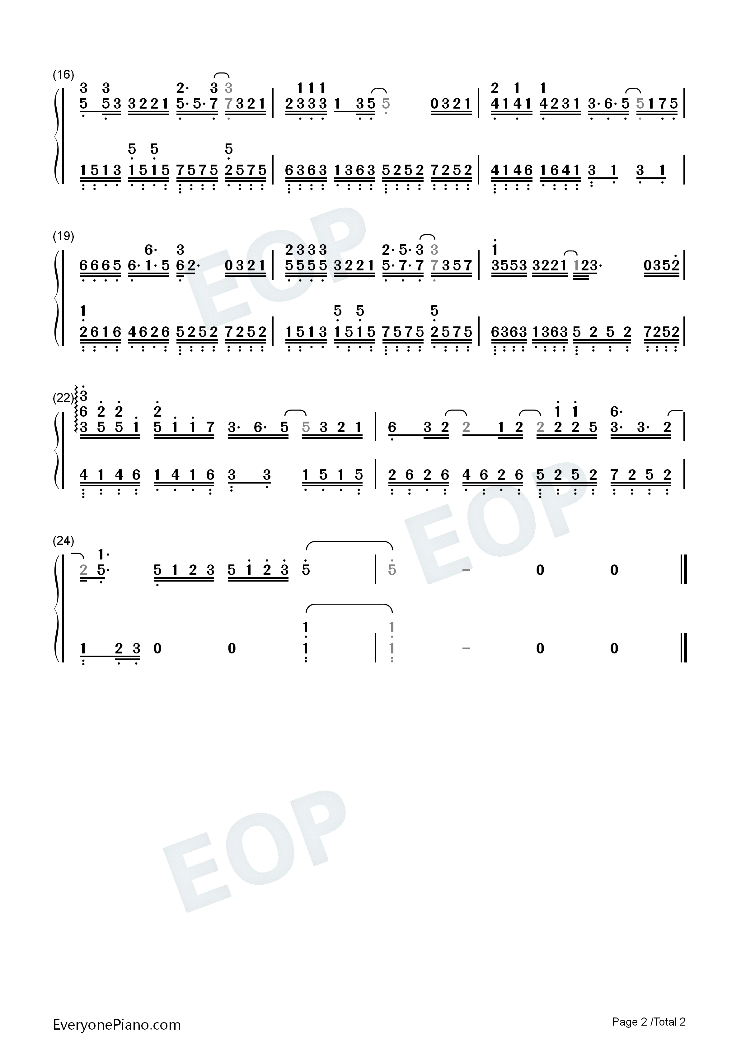尘埃落定钢琴简谱_张敬轩演唱