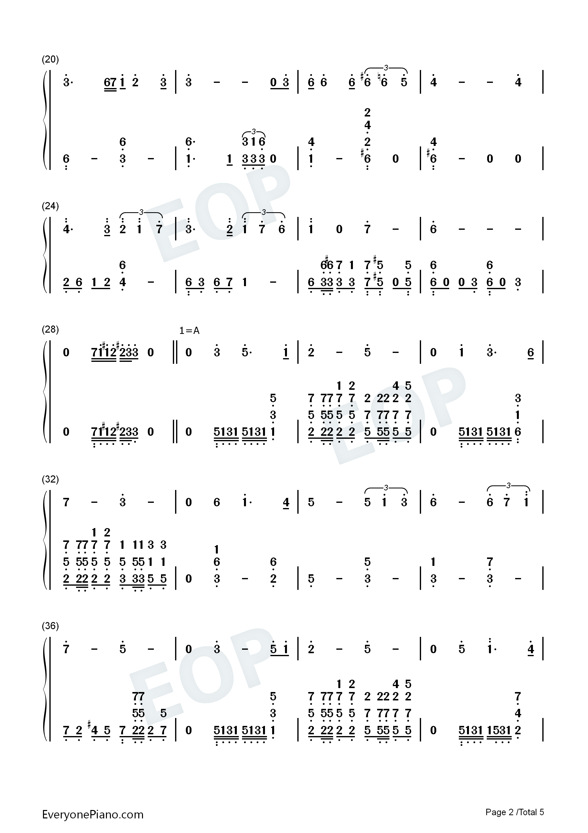 光之心钢琴简谱_常石磊演唱