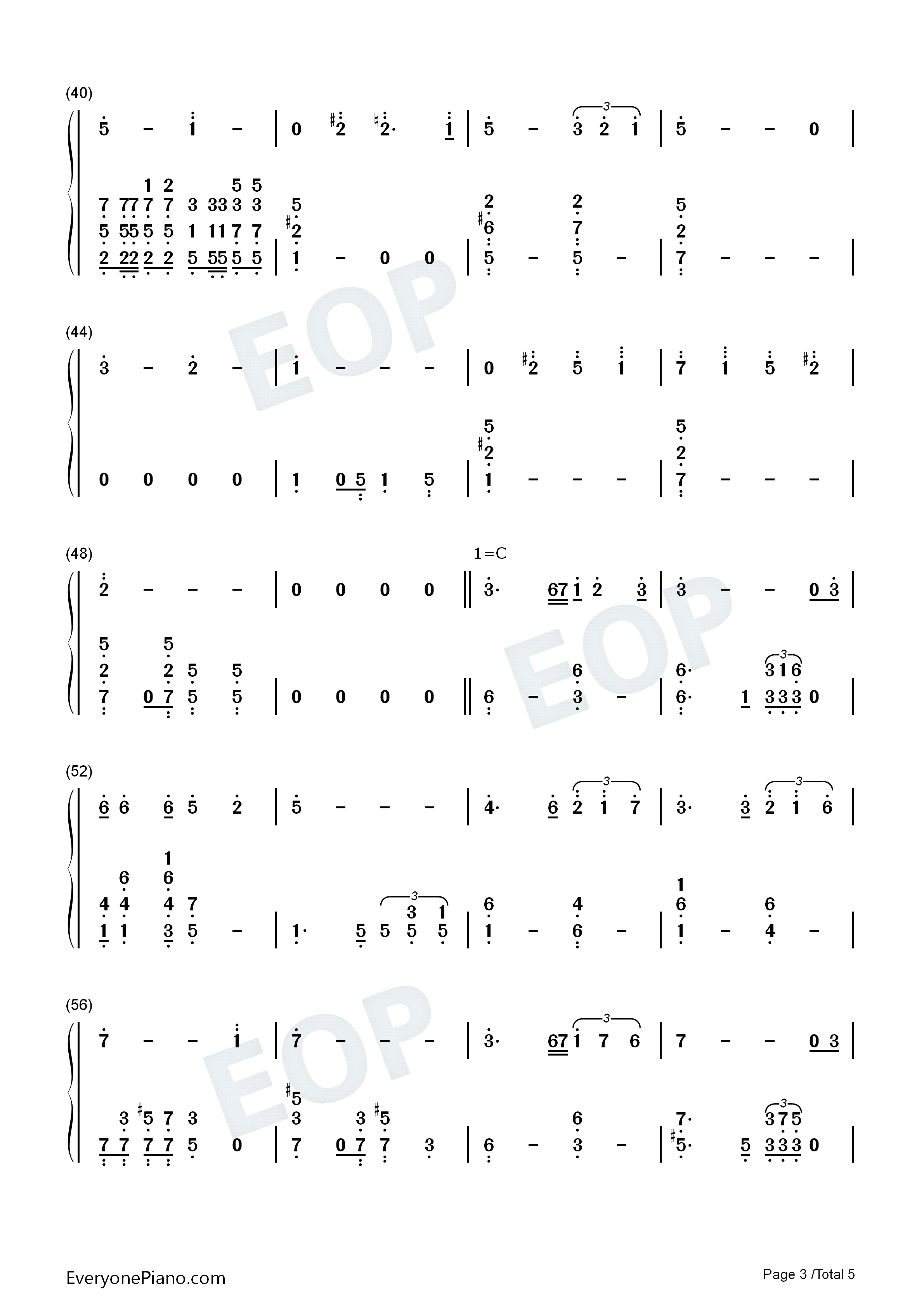 光之心钢琴简谱_常石磊演唱