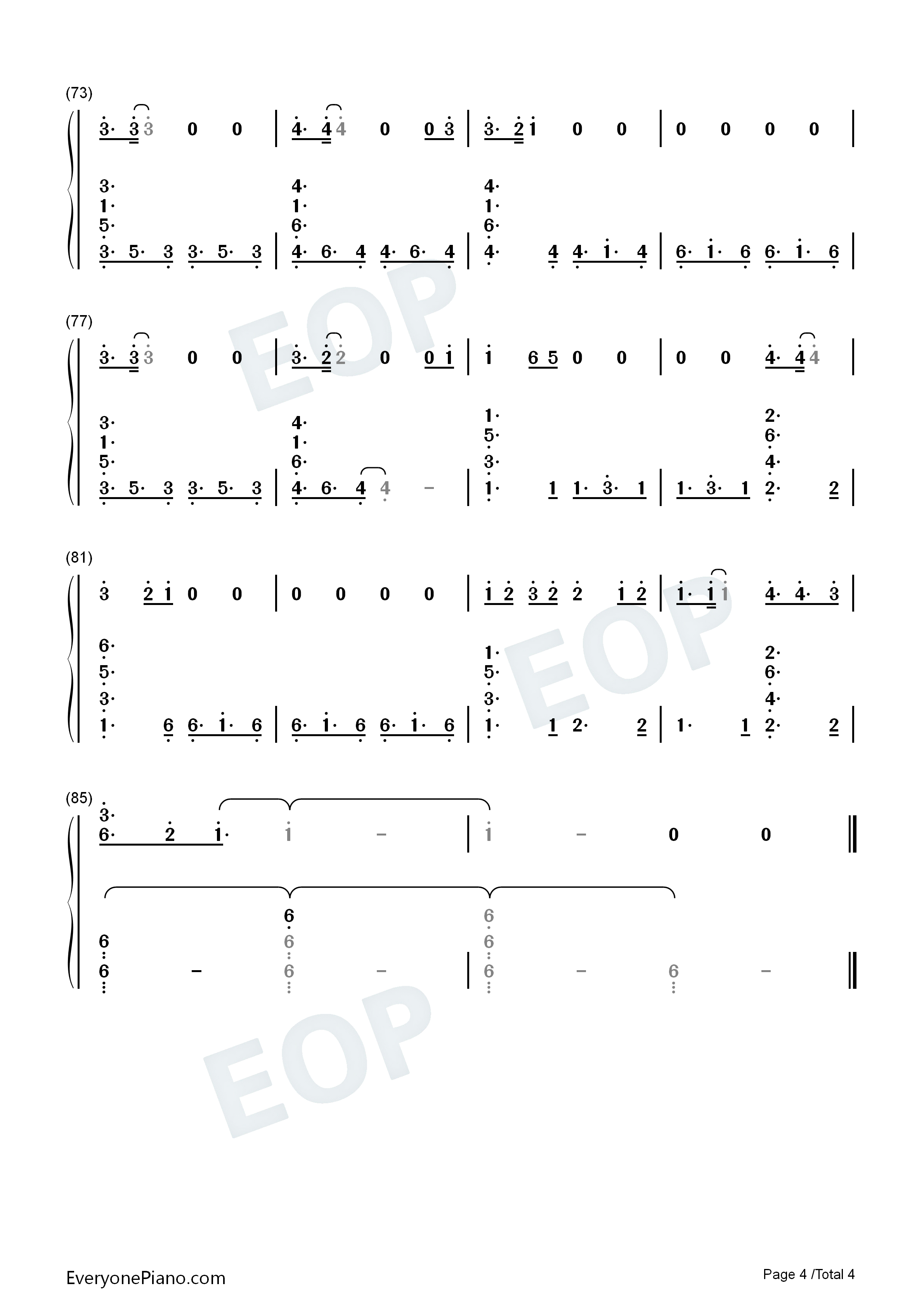 Surrender钢琴简谱_Natalie_Taylor演唱