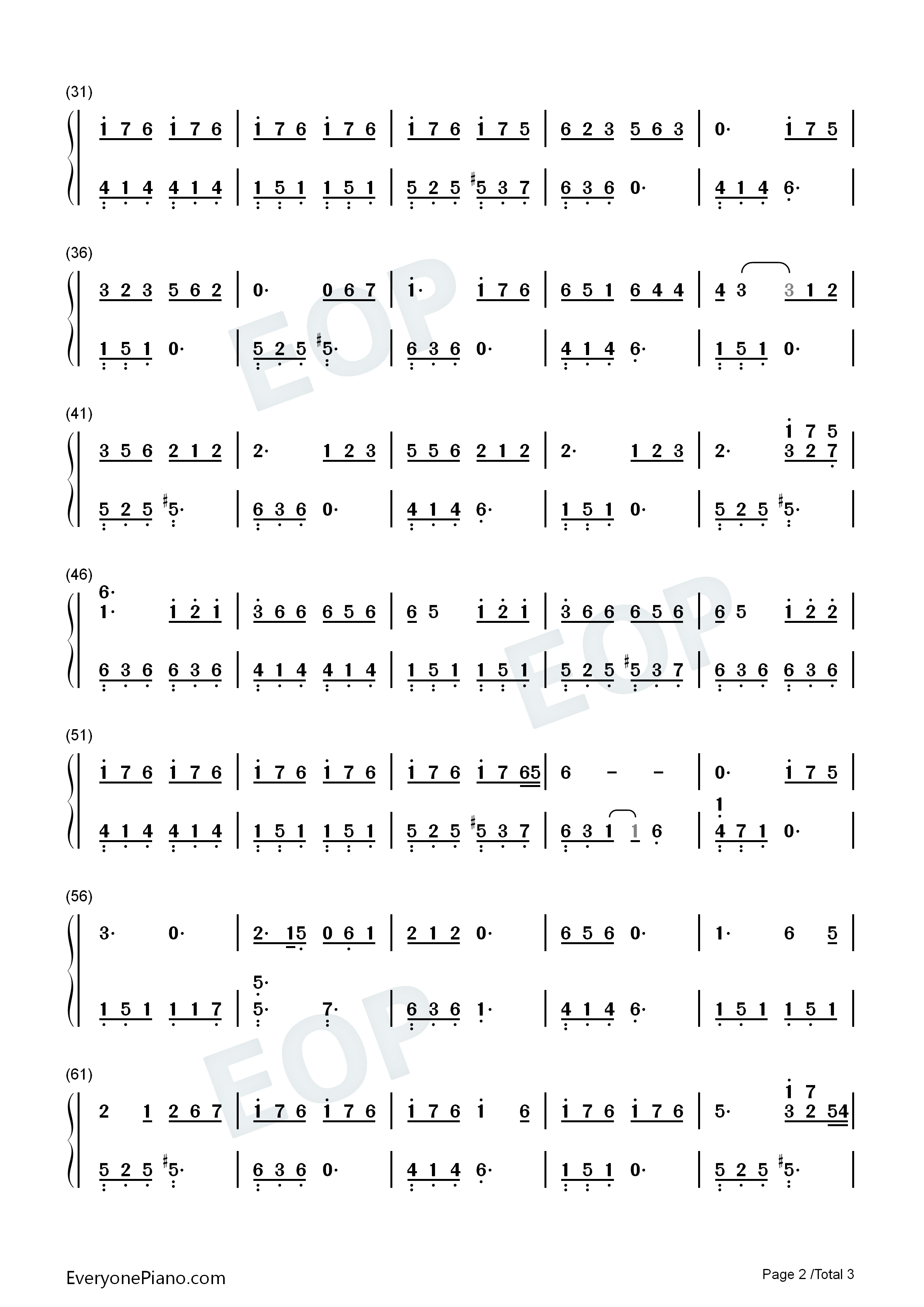 Wasted_on_You钢琴简谱_Morgan_Wallen演唱