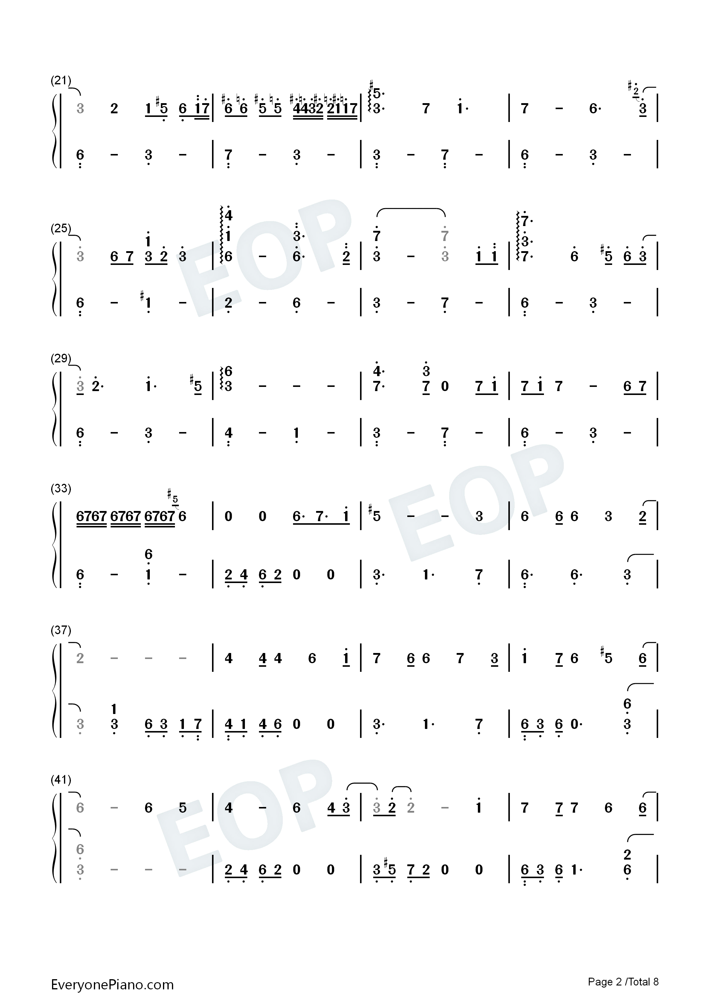 Still_With_You钢琴简谱_田柾国_Jungkook演唱
