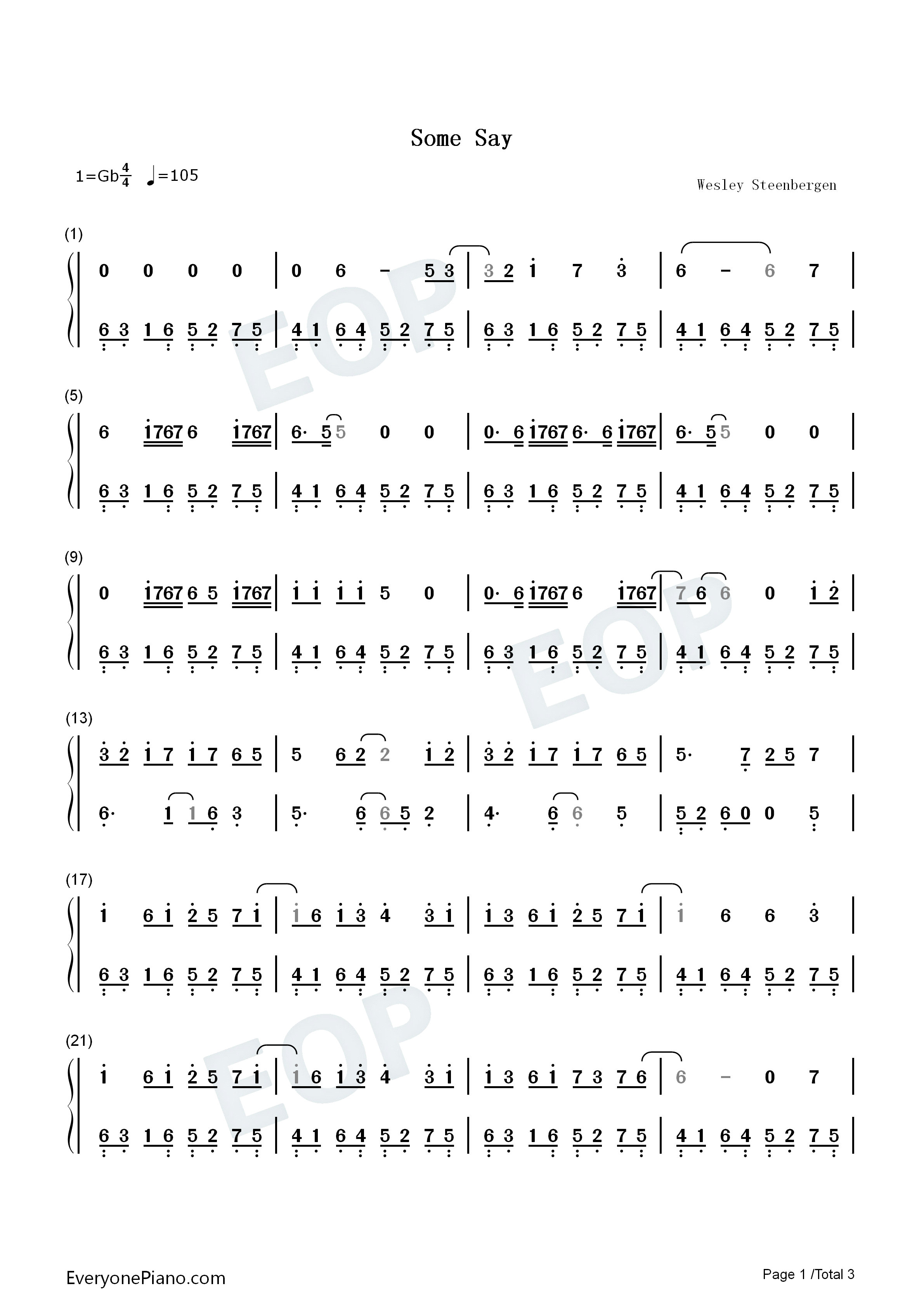 Some_Say钢琴简谱_Felix_Jaehn_Nea演唱