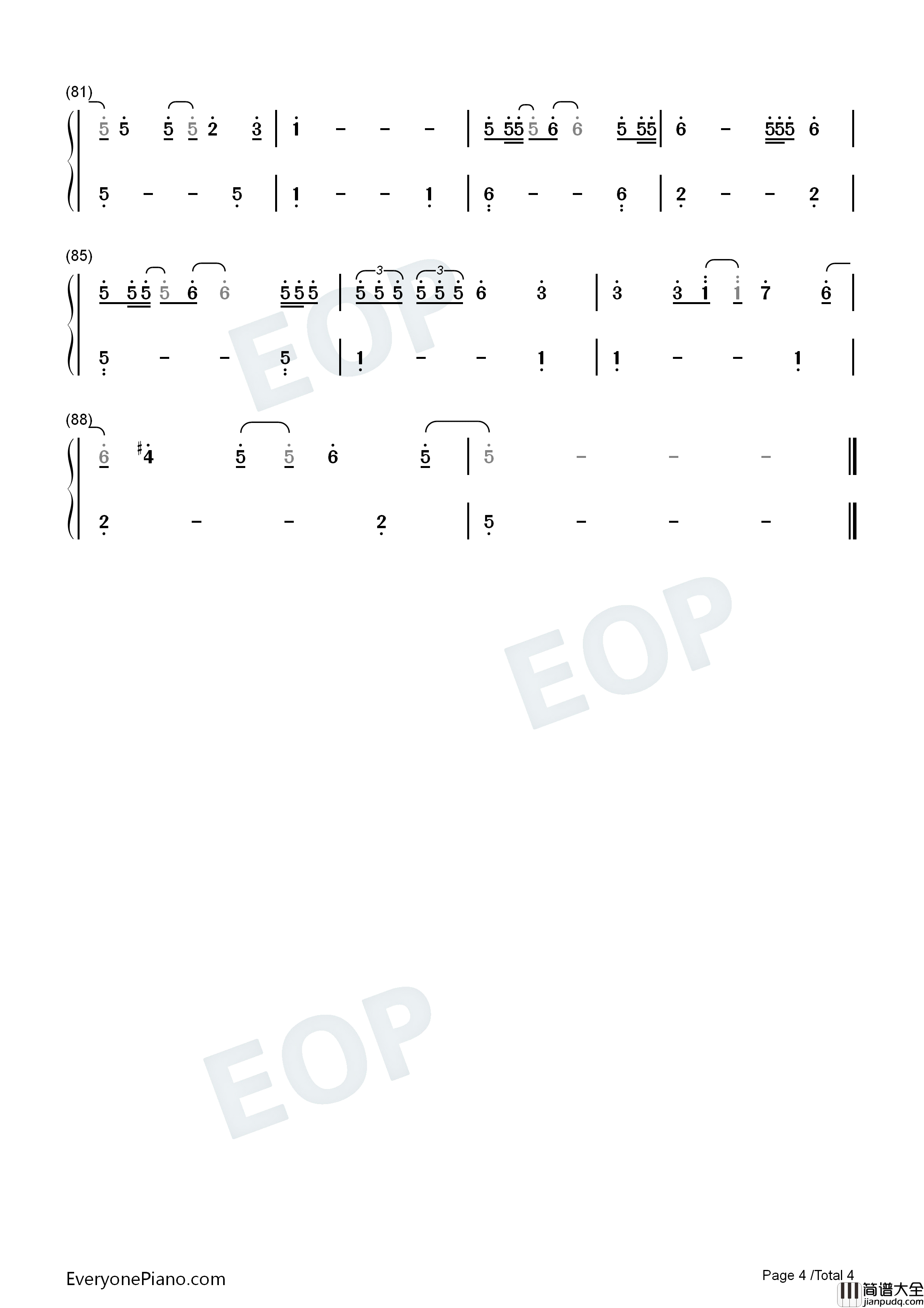 We_Are_Good钢琴简谱_Dua_Lipa演唱