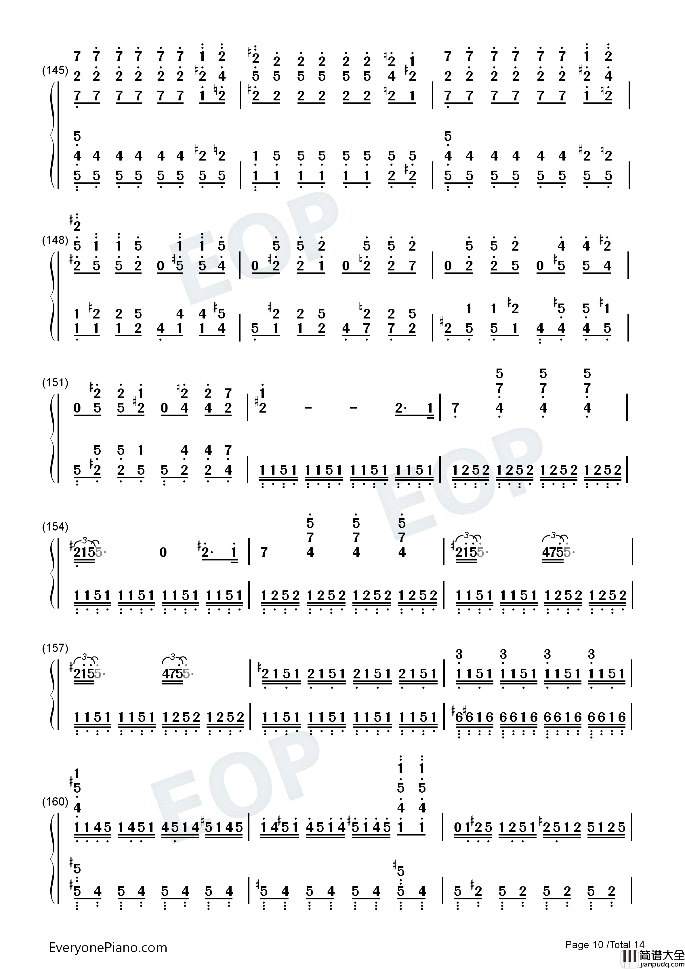 月光奏鸣曲第三乐章钢琴简谱_贝多芬演唱