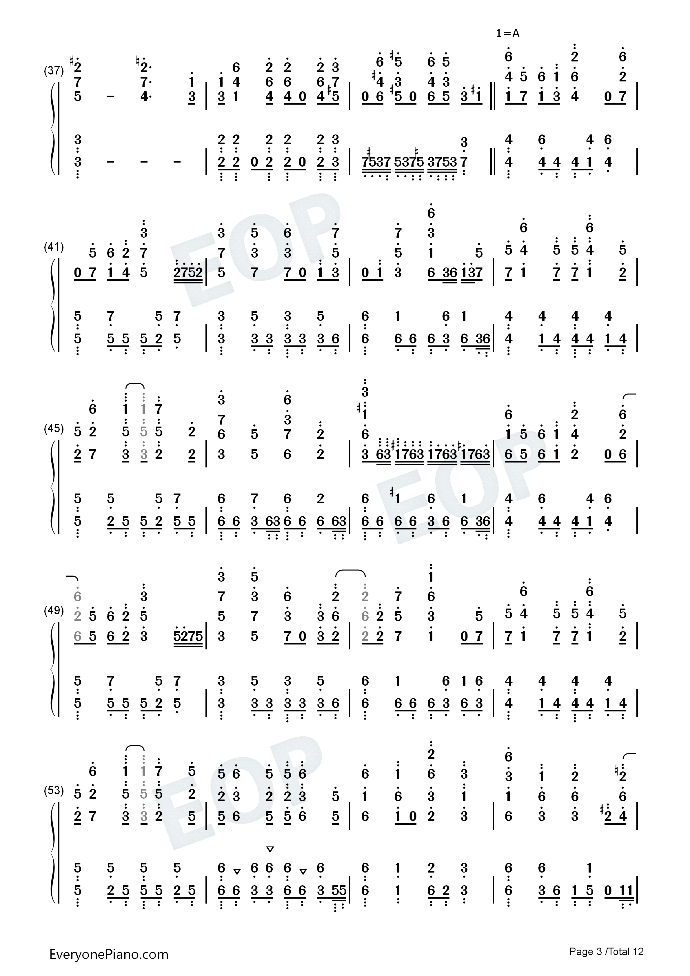 Easy_Love钢琴简谱_上坂堇演唱