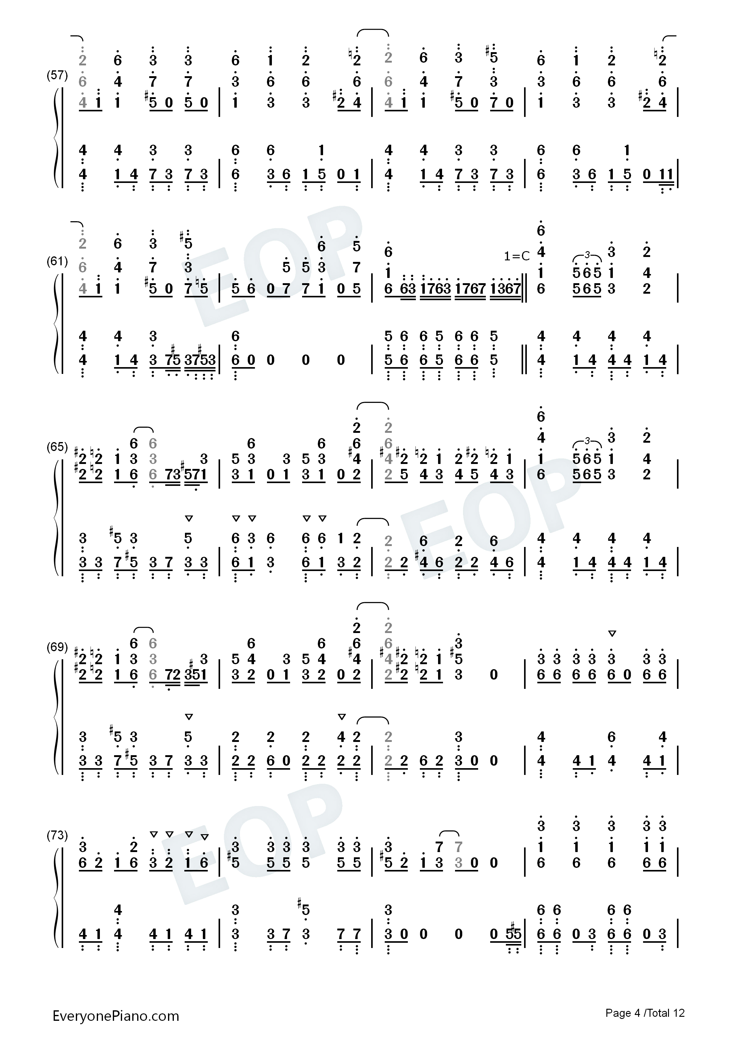 Easy_Love钢琴简谱_上坂堇演唱