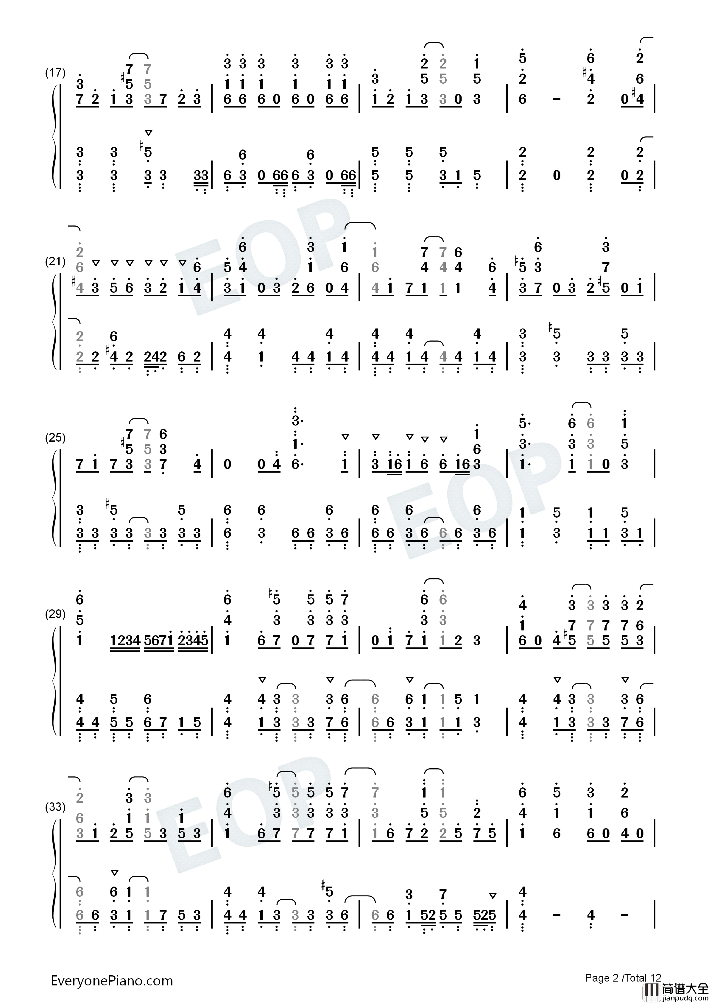 Easy_Love钢琴简谱_上坂堇演唱