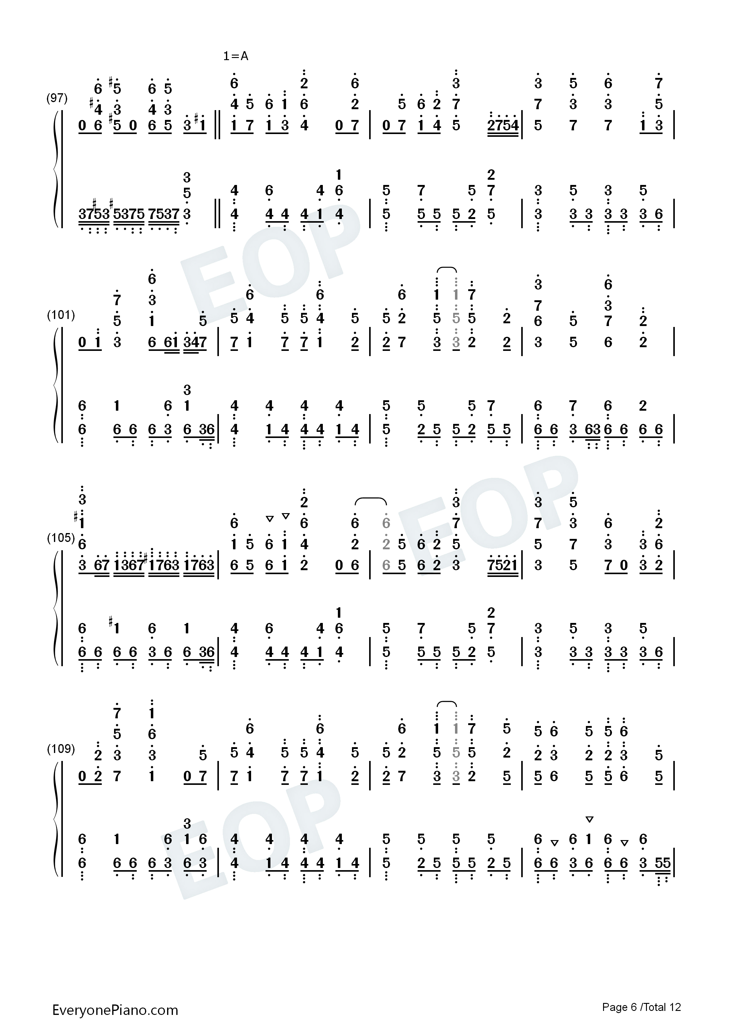 Easy_Love钢琴简谱_上坂堇演唱