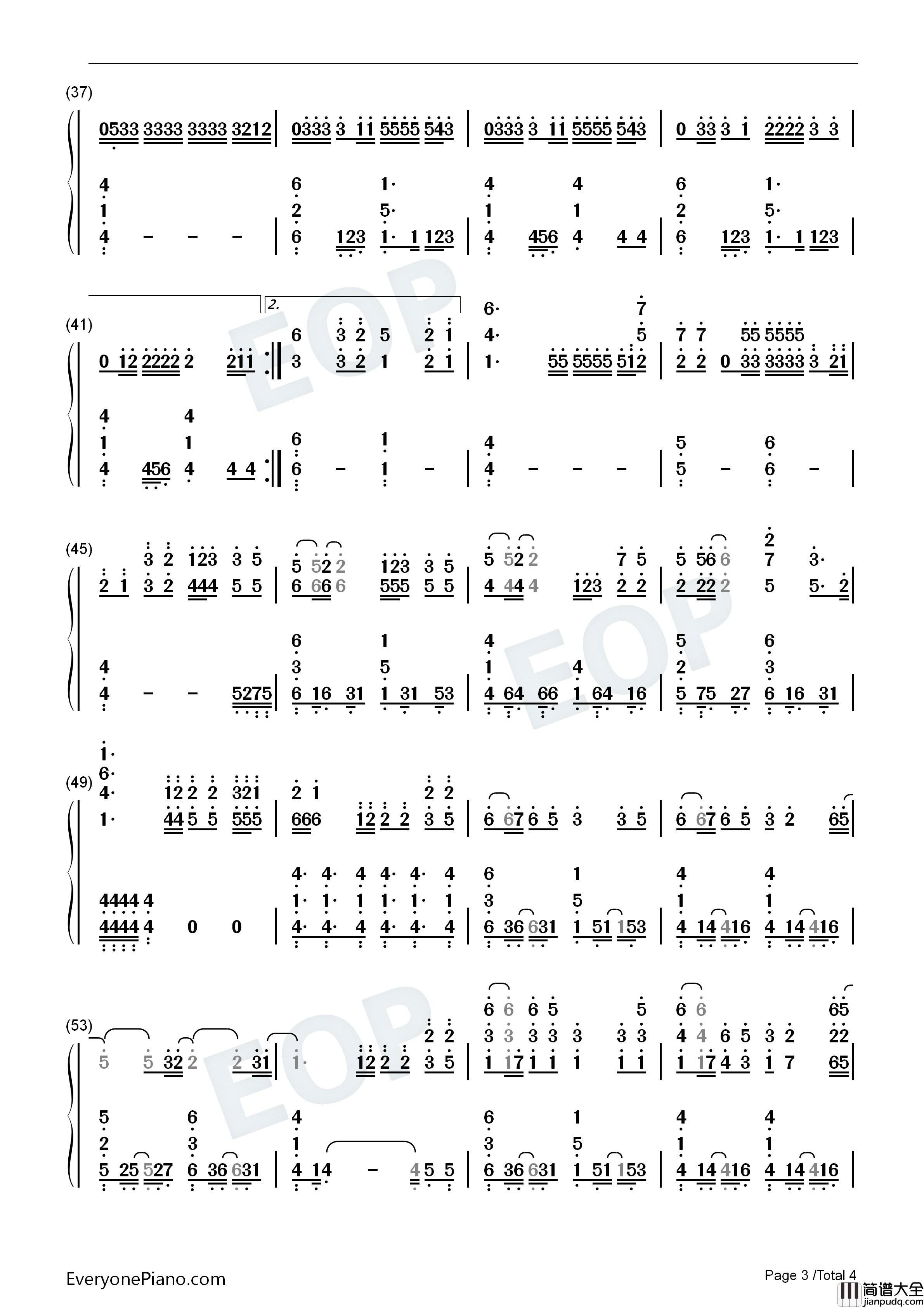 We_Are_Bulletproof_The_Eternal钢琴简谱_防弹少年团演唱