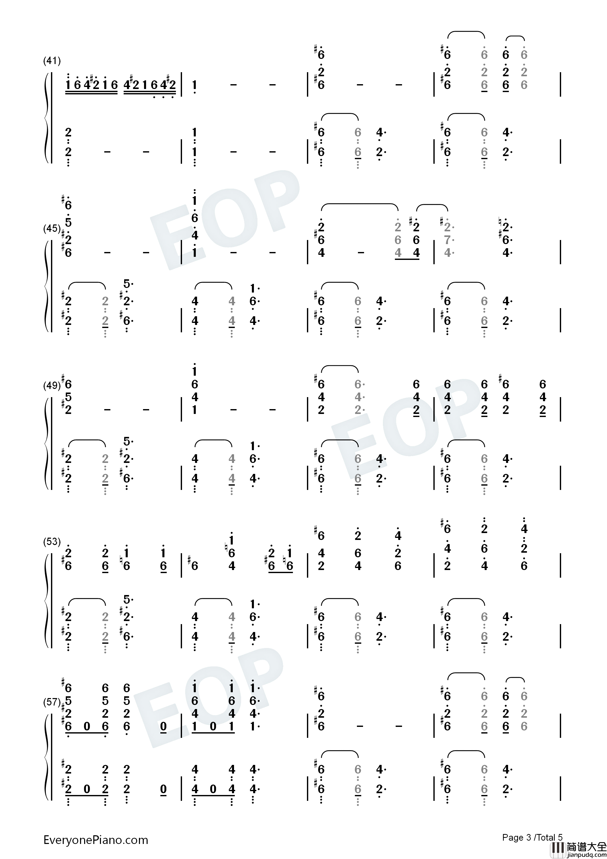 君は天然色钢琴简谱_大泷咏一演唱