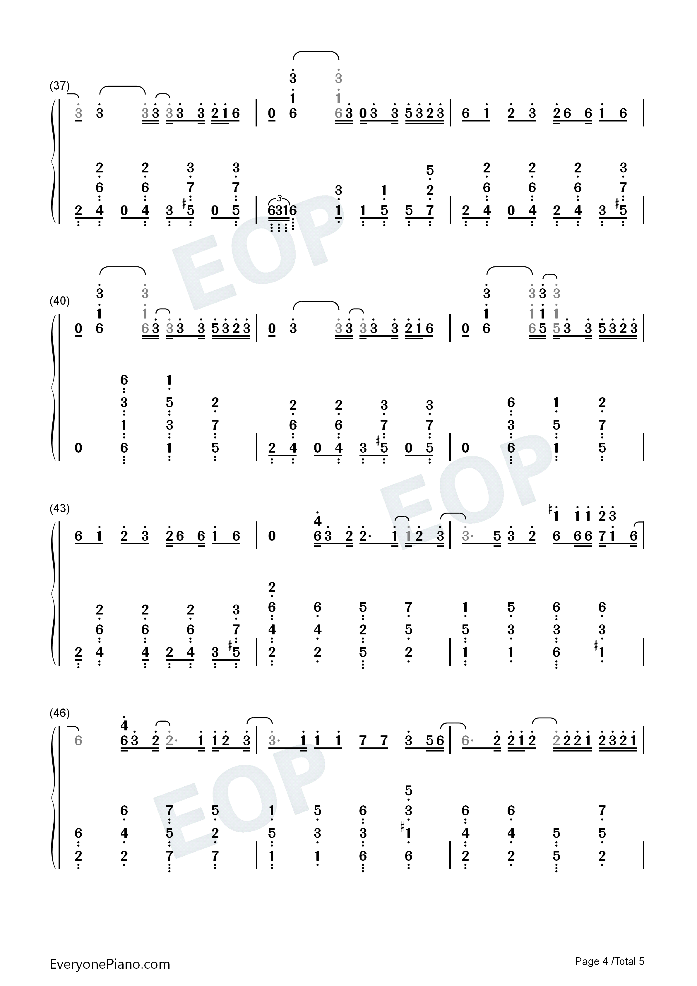 Love_Shot钢琴简谱_EXO演唱