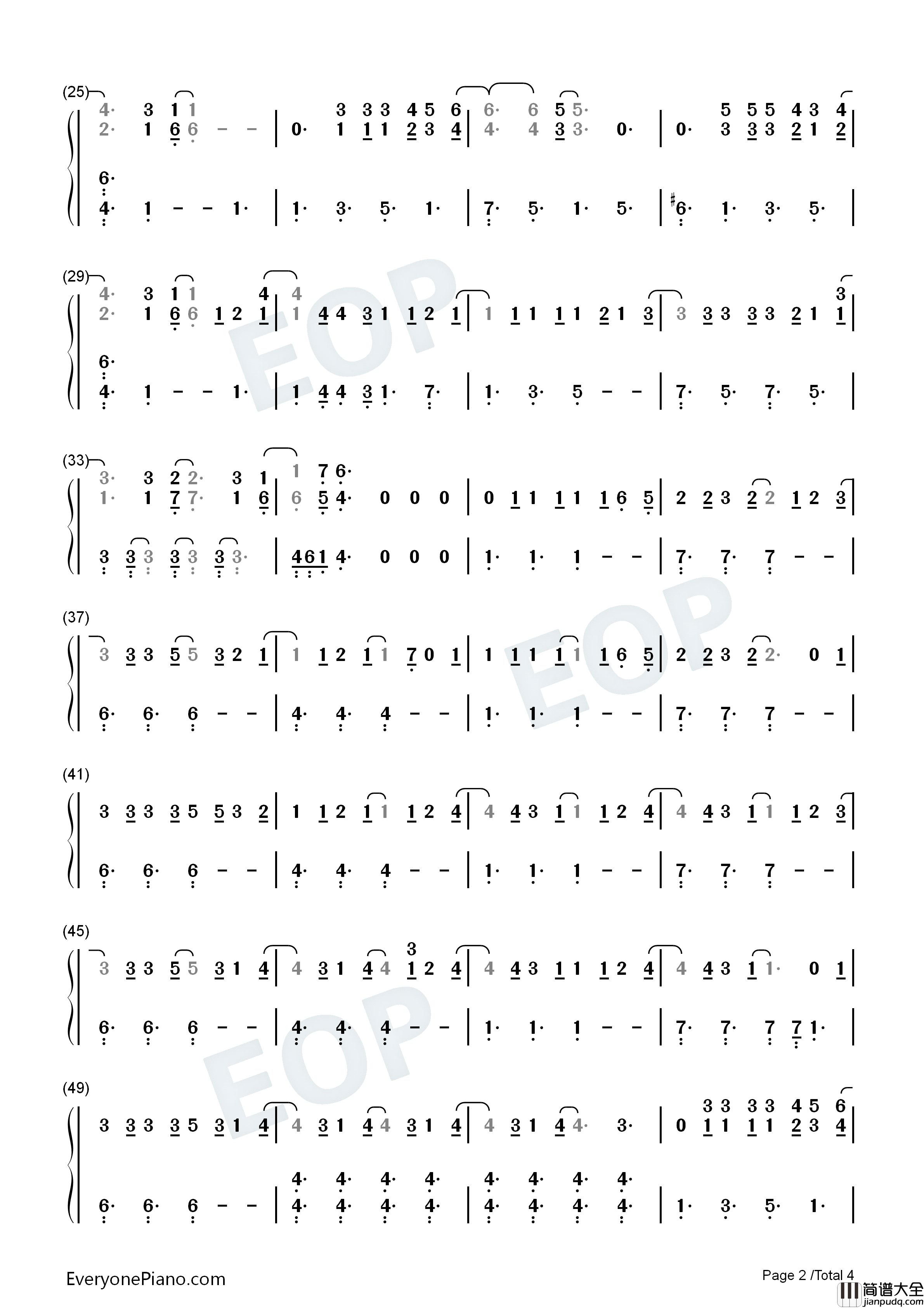 I_Think_I_Kinda_You_Know钢琴简谱_Olivia_Rodrigo演唱