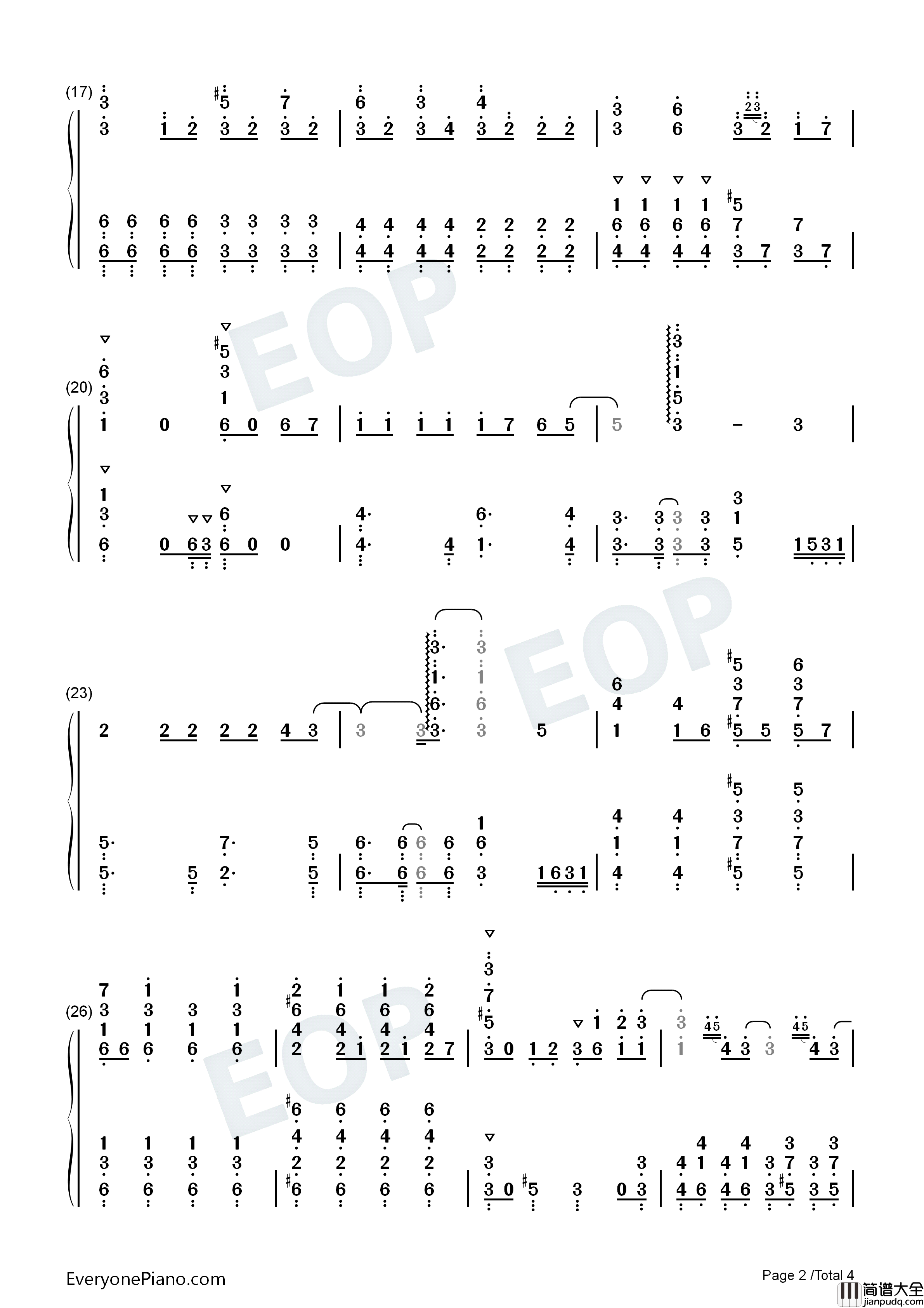 ないない钢琴简谱_ReoNa演唱