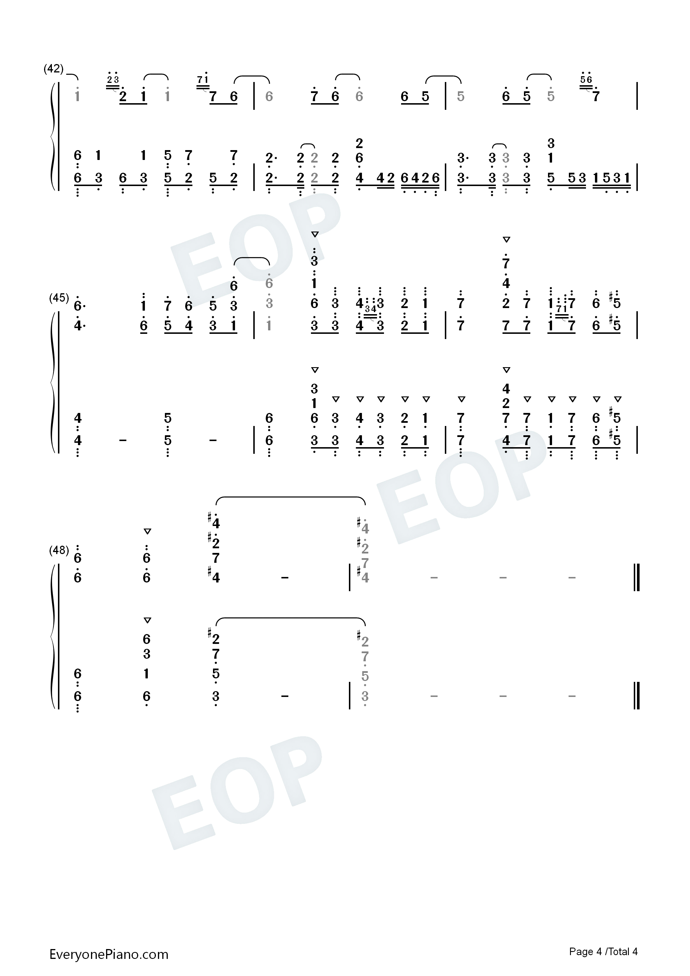ないない钢琴简谱_ReoNa演唱
