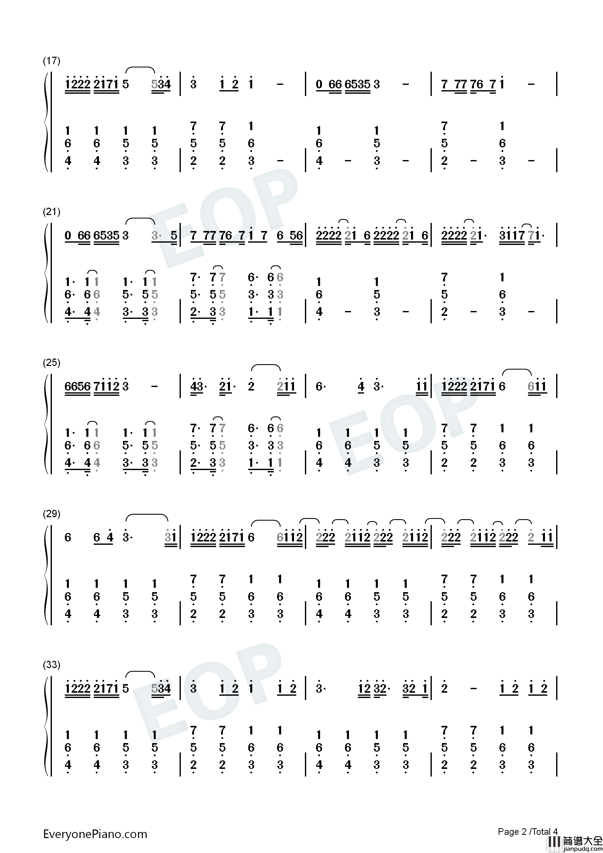 One_Whole_Day钢琴简谱_Dixie_D'Amelio_Wiz_Khalifa演唱