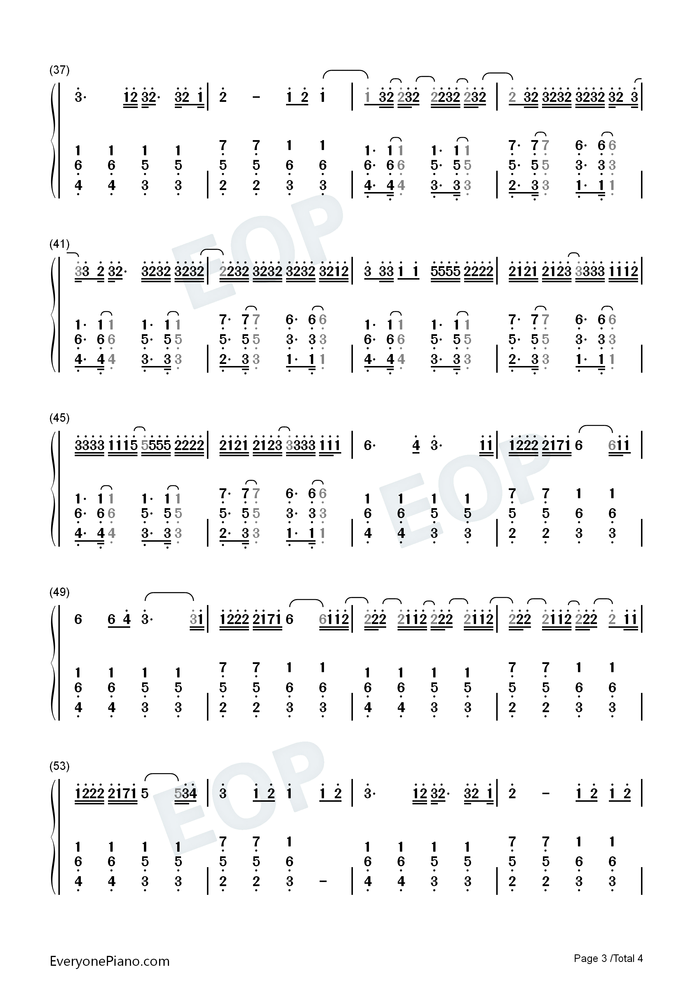 One_Whole_Day钢琴简谱_Dixie_D'Amelio_Wiz_Khalifa演唱