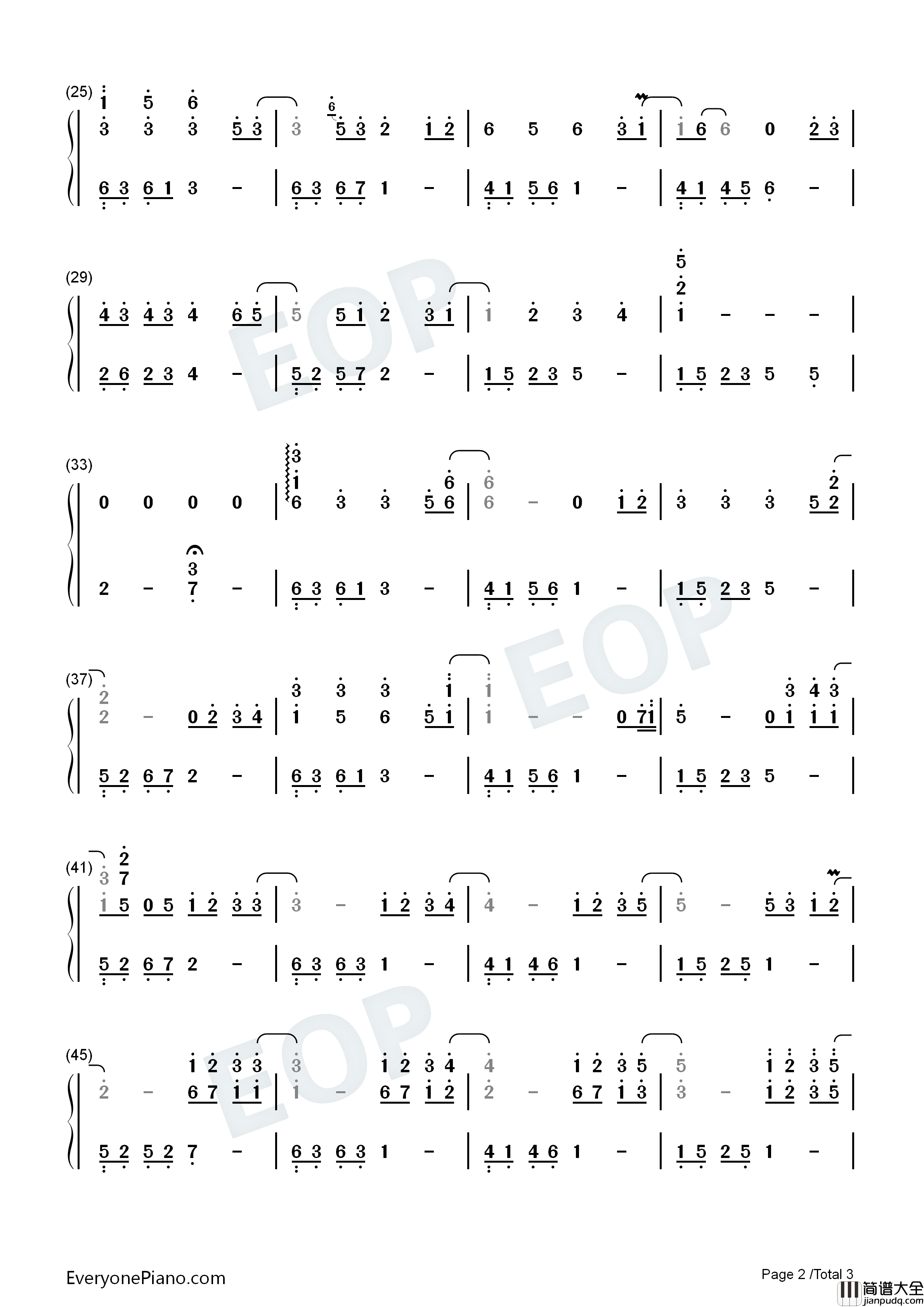 五月钢琴简谱_M小冯哒演唱