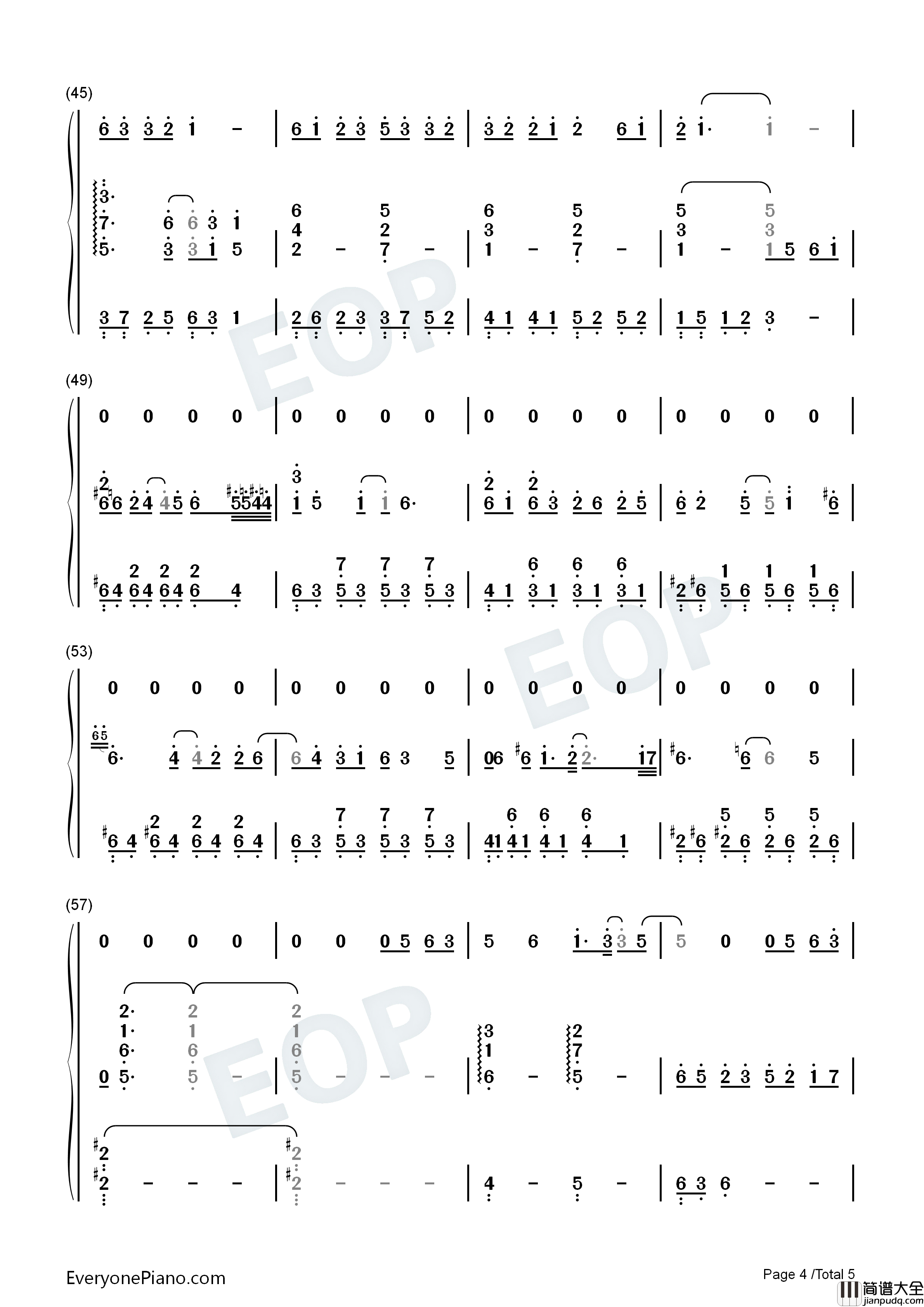 云水谣钢琴简谱_伦桑演唱