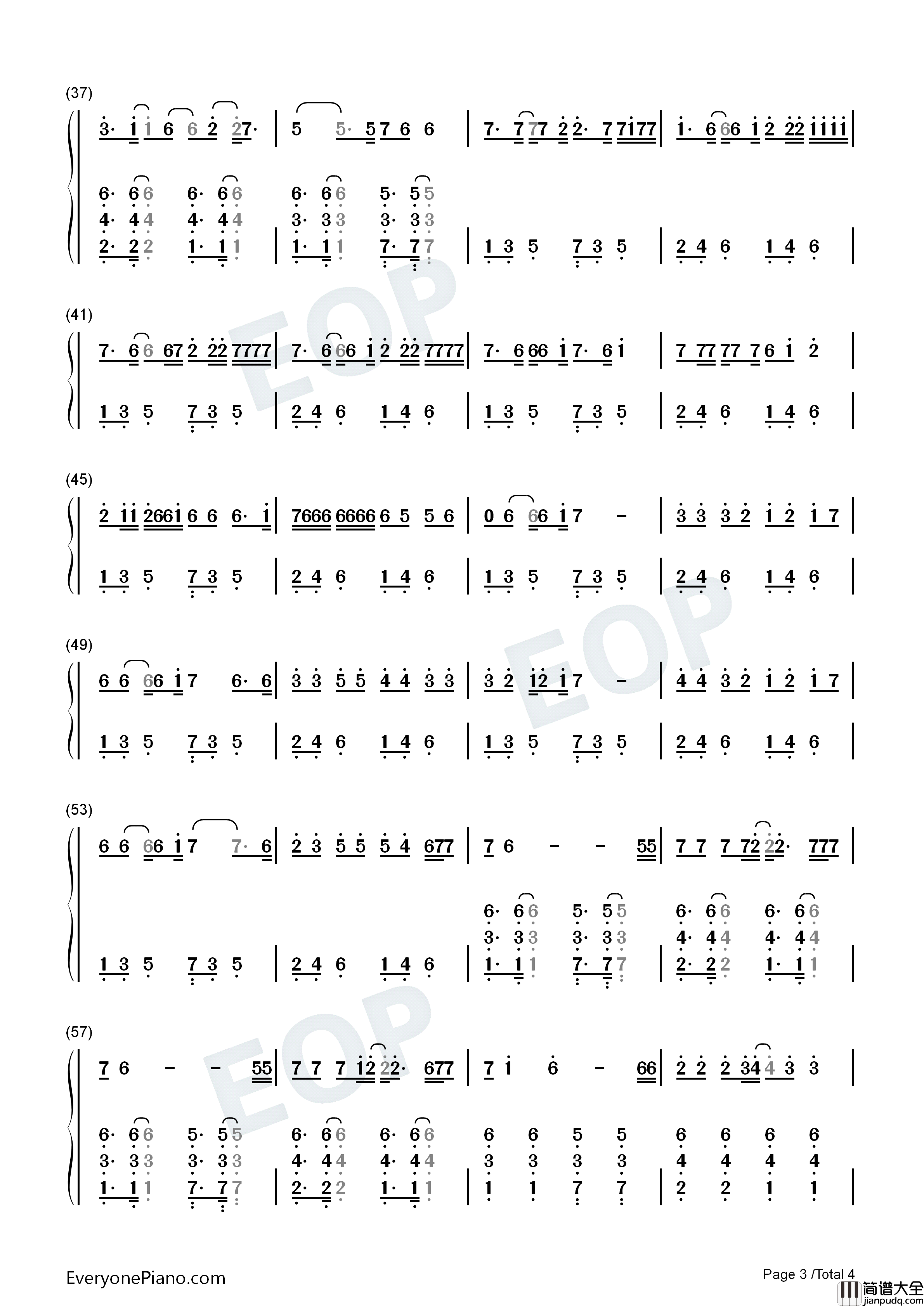 Baby_Im_Jealous钢琴简谱_Bebe_Rexha_Doja_Cat演唱