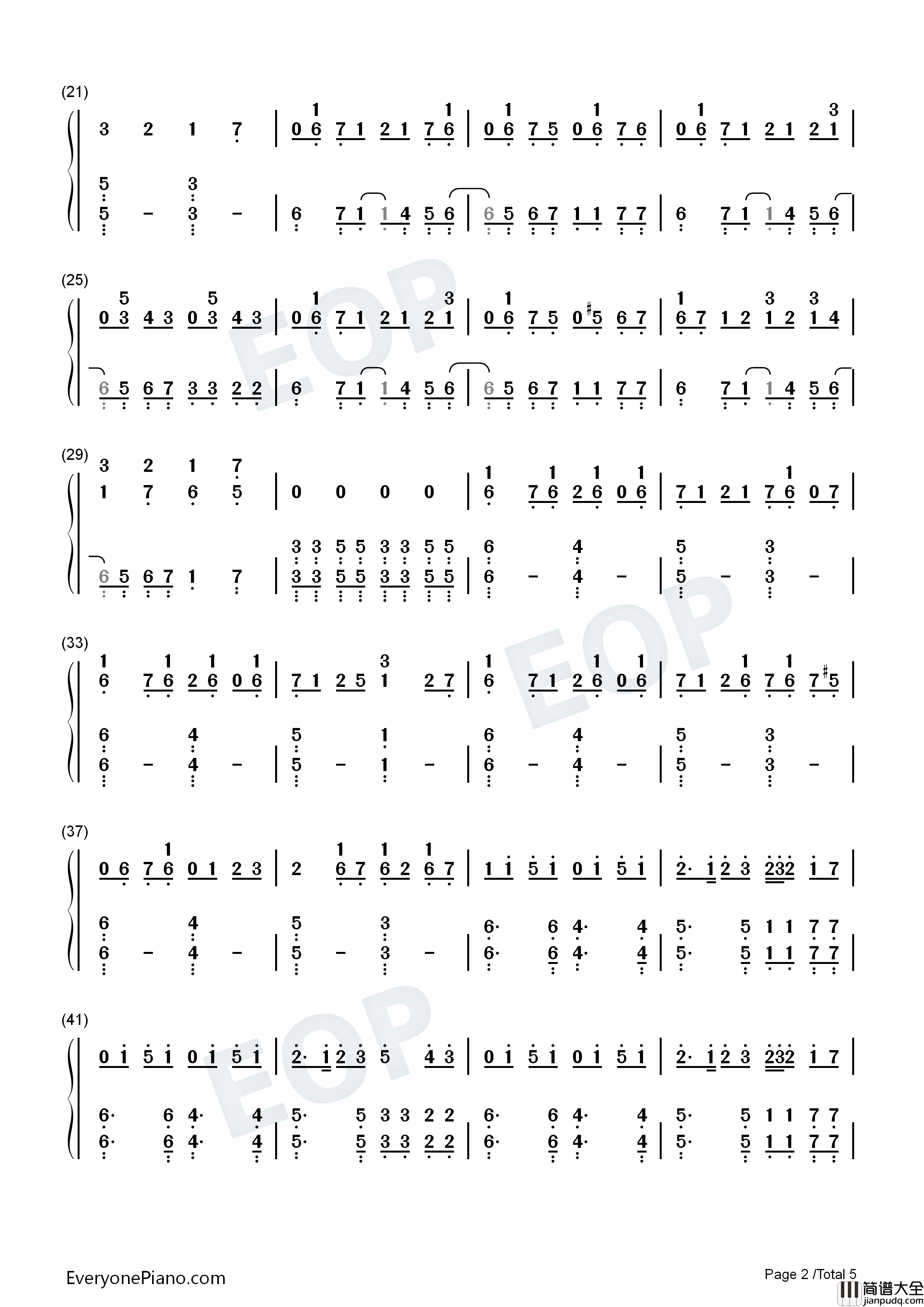 双向幸福钢琴简谱_言和_洛天依演唱