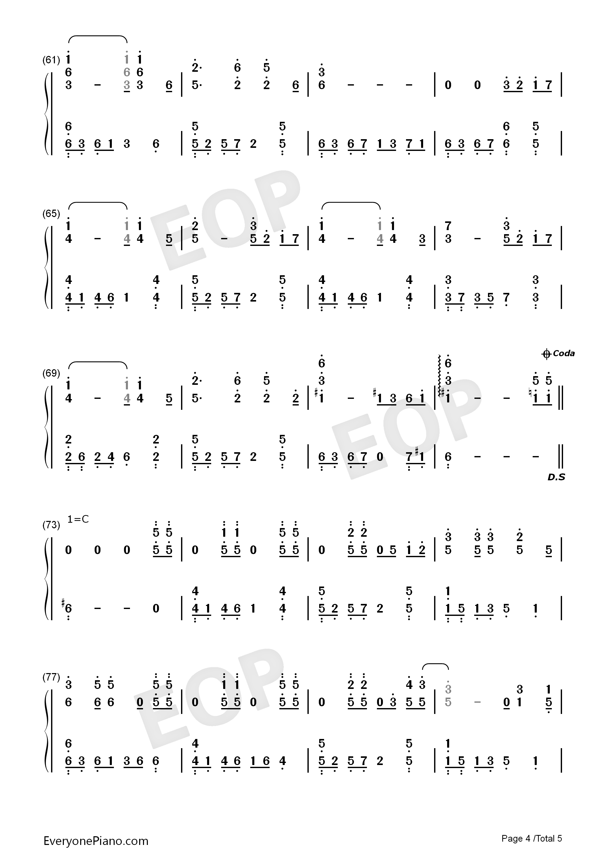 你离开的真相钢琴简谱_Pianoboy__高志豪演唱