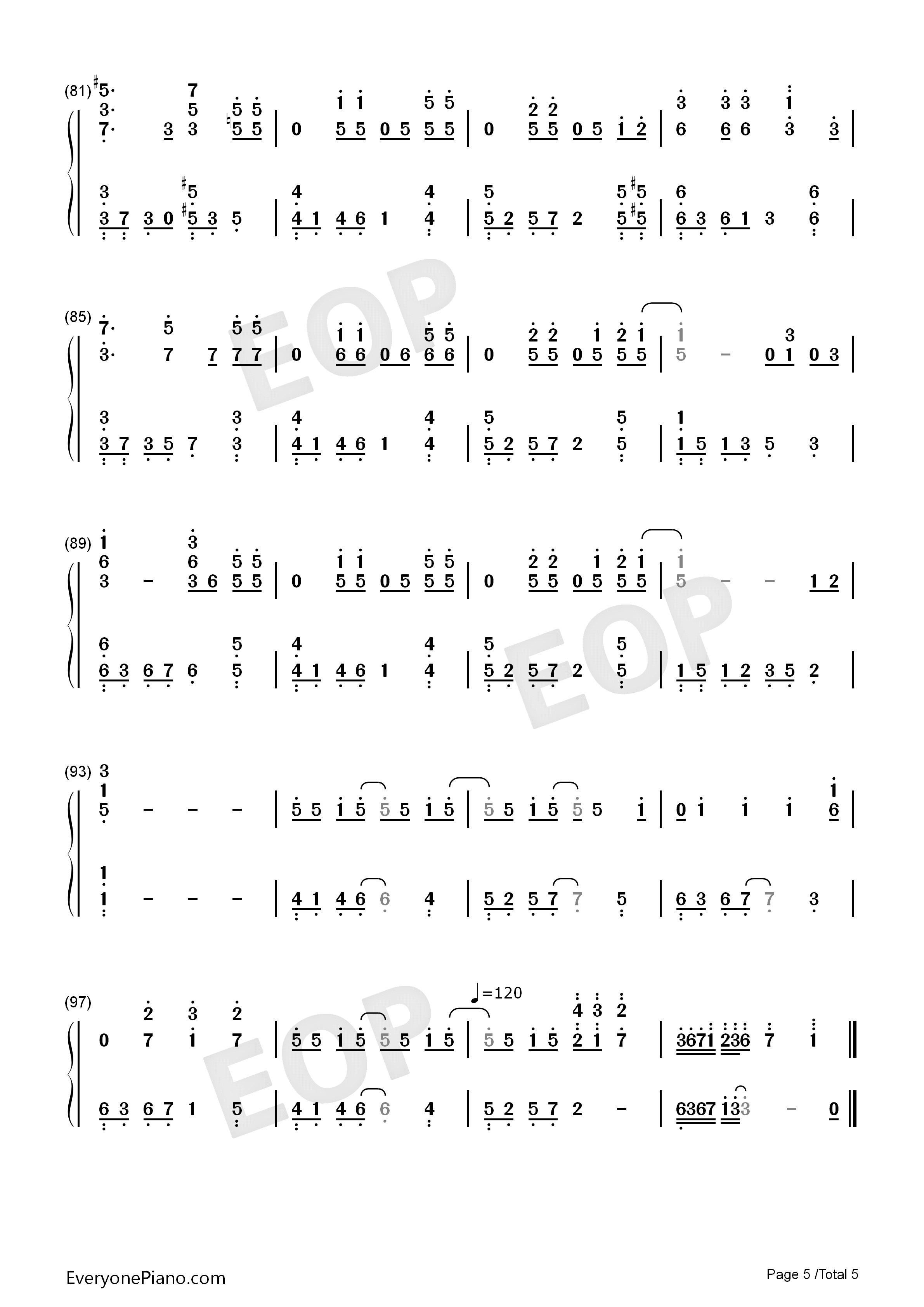 你离开的真相钢琴简谱_Pianoboy__高志豪演唱