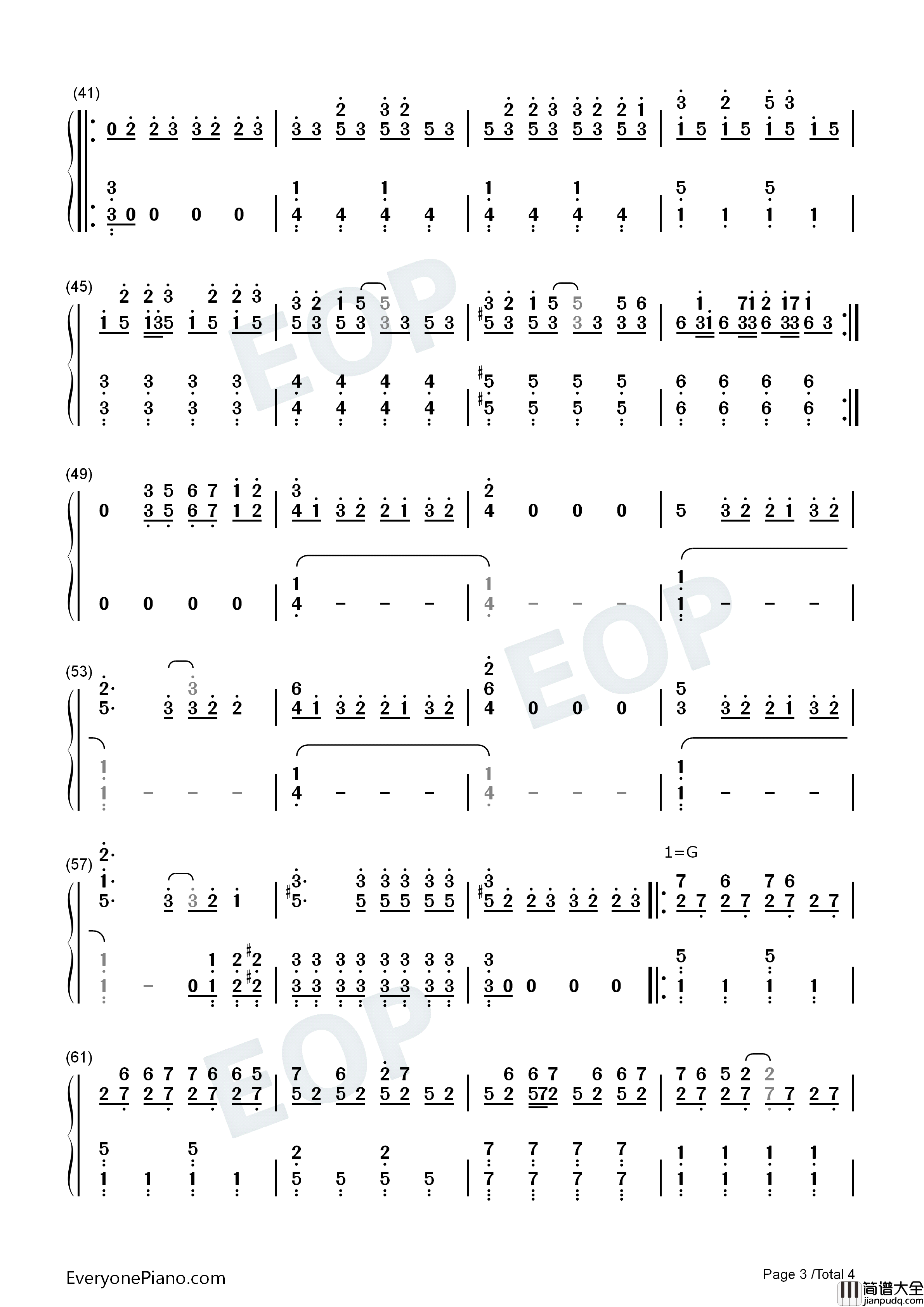 Turn_On_The_Lights钢琴简谱_Jamie_Cullum演唱