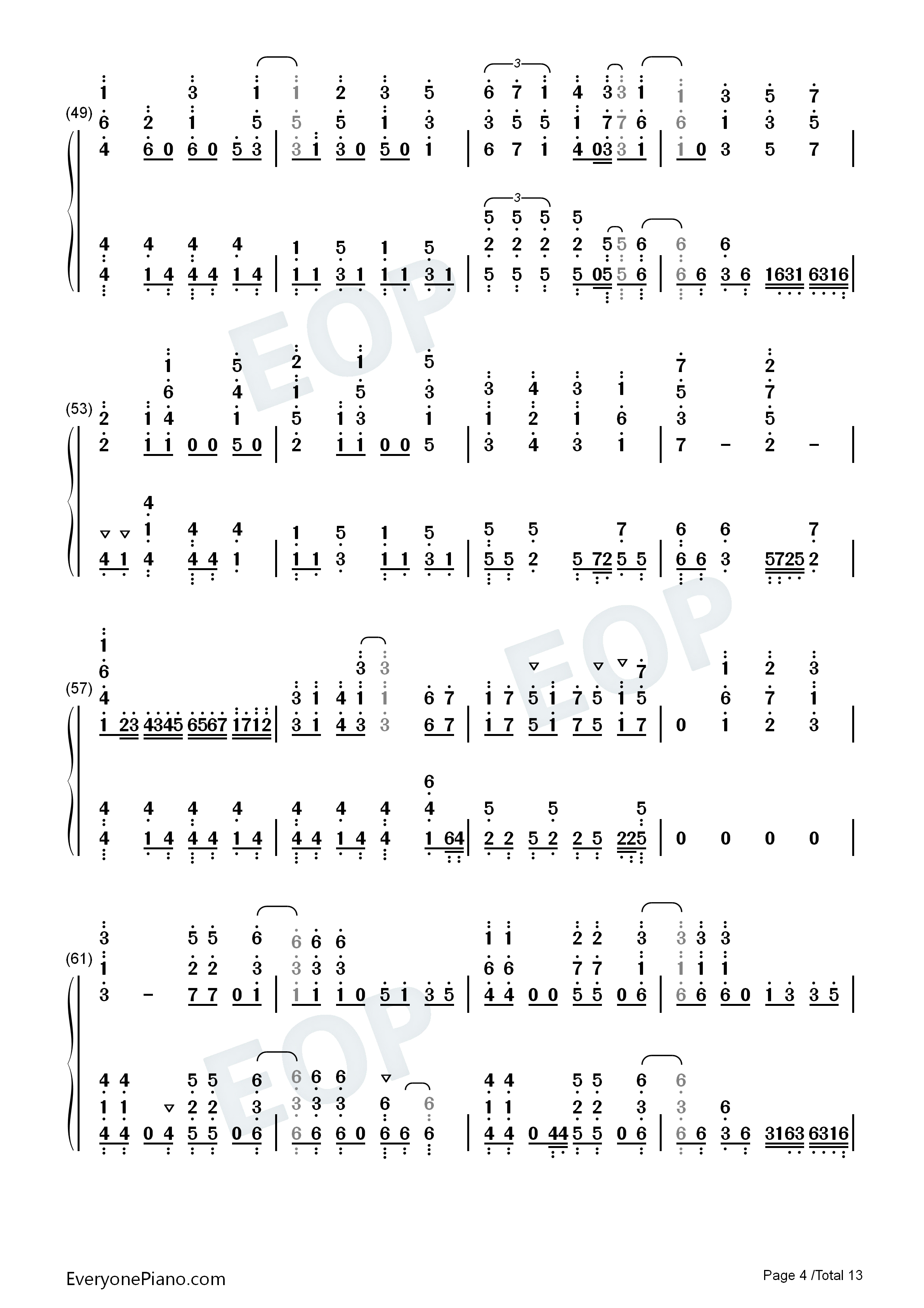 Free_Turn钢琴简谱_TrySail演唱