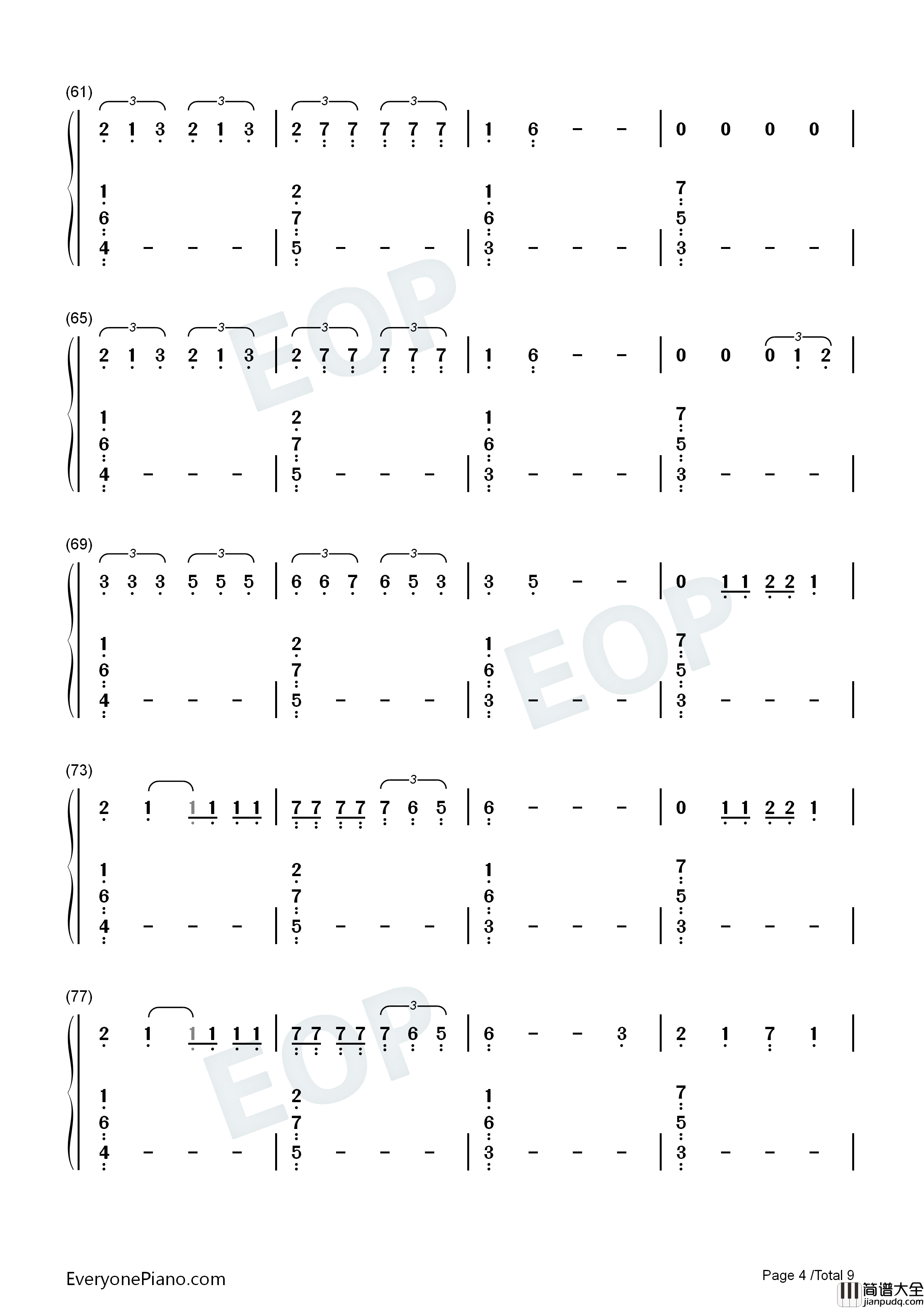 Otra_Noche_Sin_Ti钢琴简谱_J_Balvin_Khalid演唱